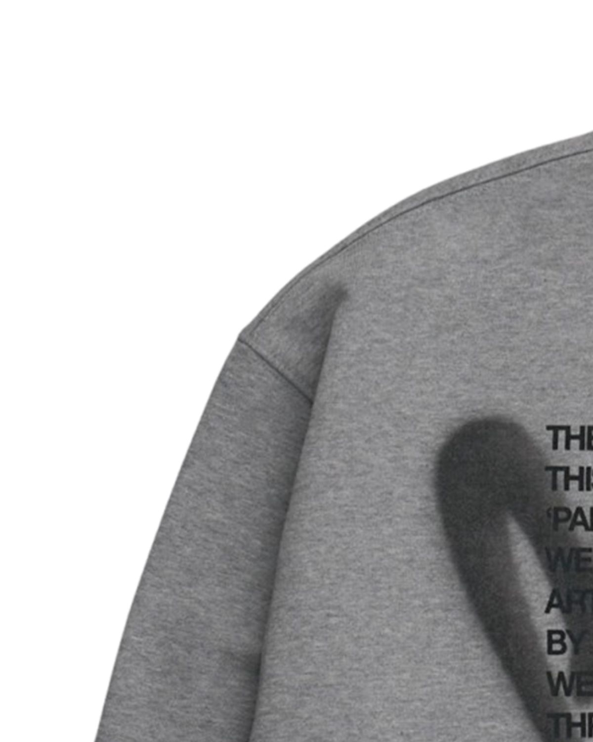 더뮤지엄비지터(THEMUSEUMVISITOR) HEART SPRAY PRINTED SWEATSHIRTS (GREY)