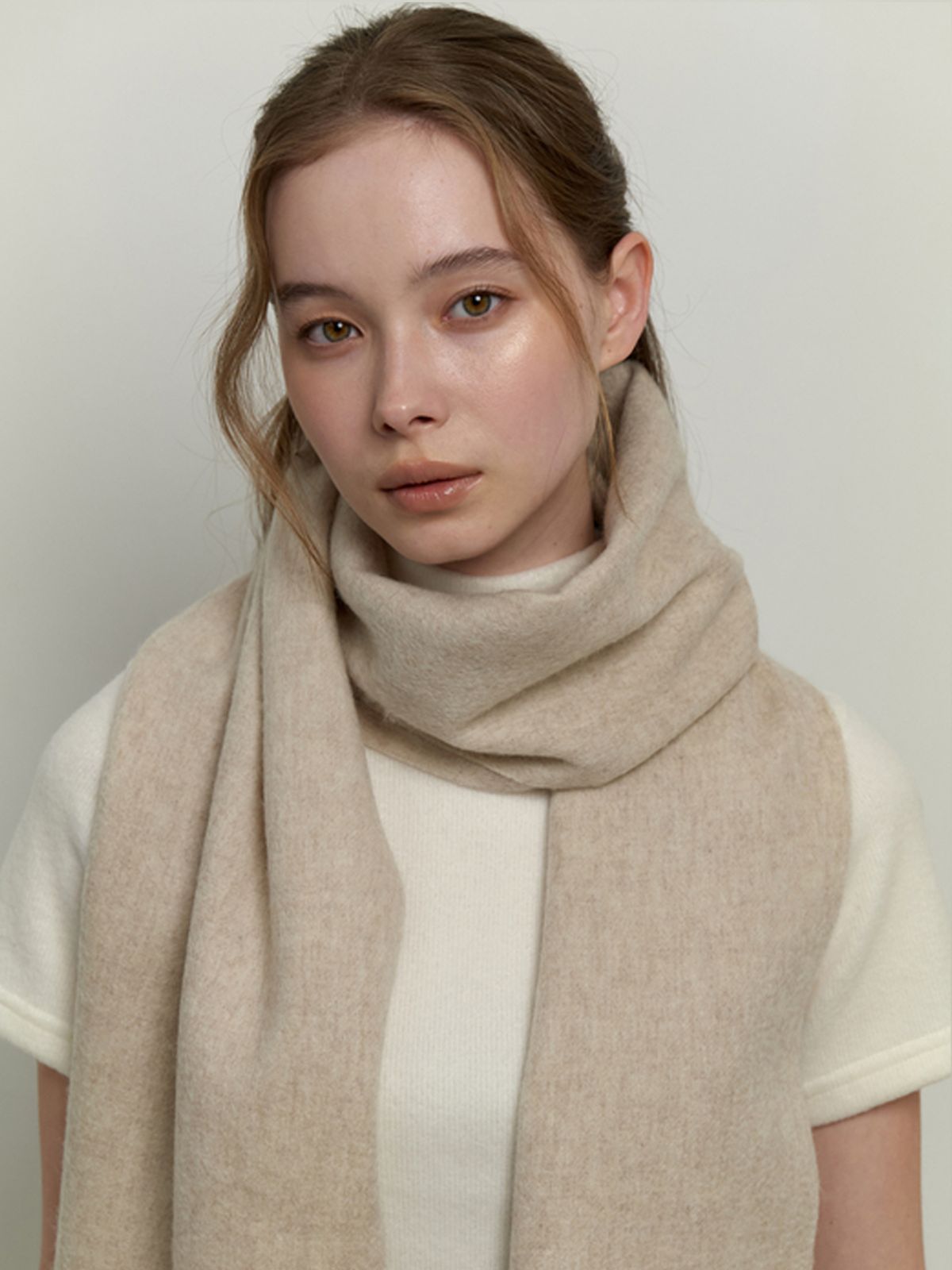 카인더베이비(KINDABABY) basic wool 100 muffler - beige
