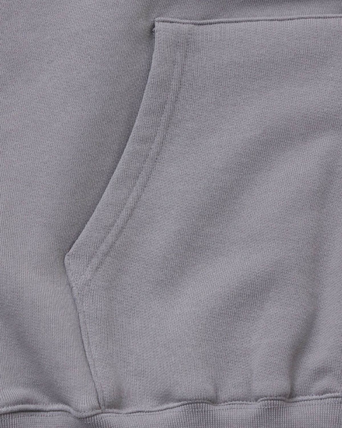 더뮤지엄비지터(THEMUSEUMVISITOR) FABRIC RINGED HOODY (BLUE GREY)