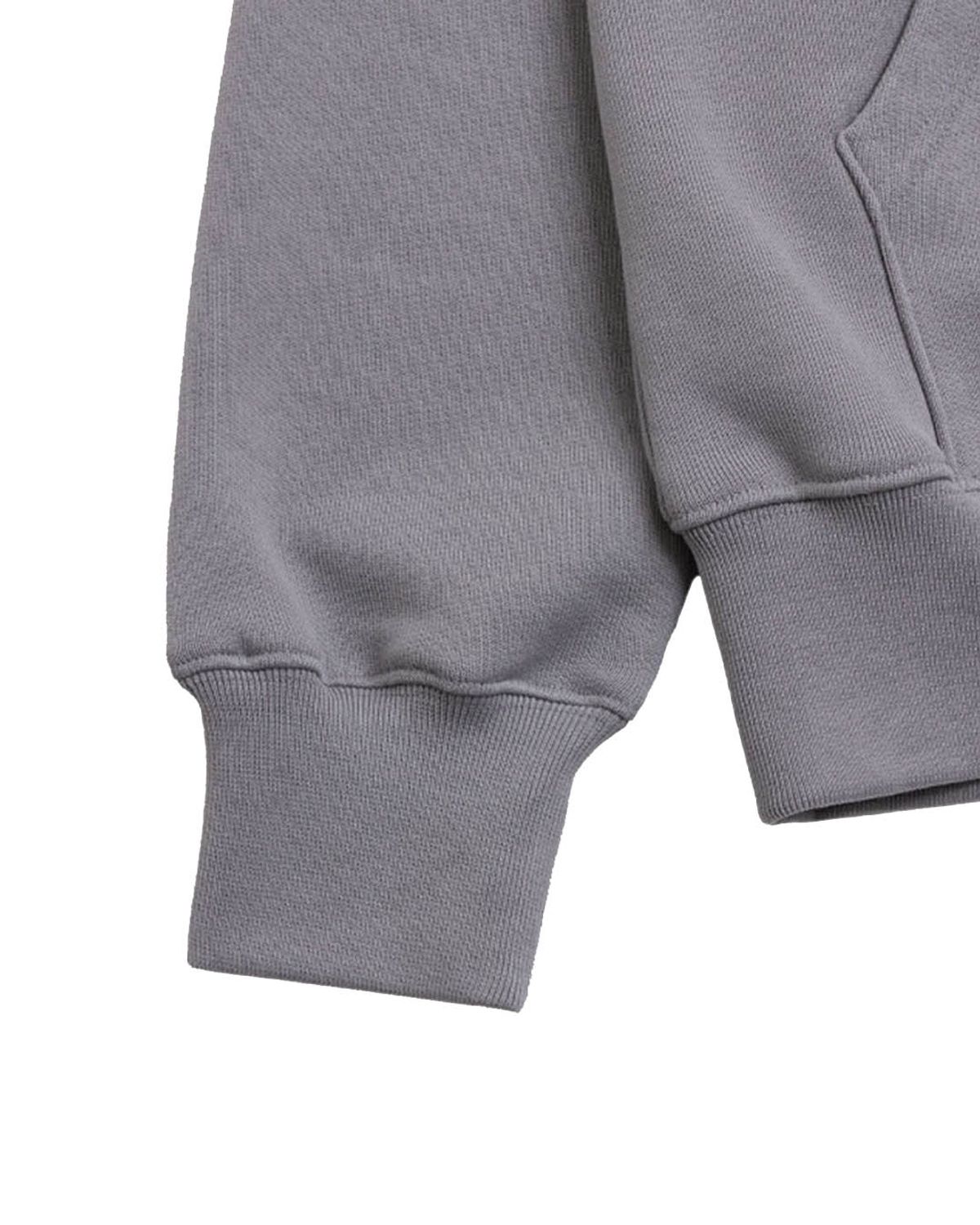더뮤지엄비지터(THEMUSEUMVISITOR) FABRIC RINGED HOODY (BLUE GREY)
