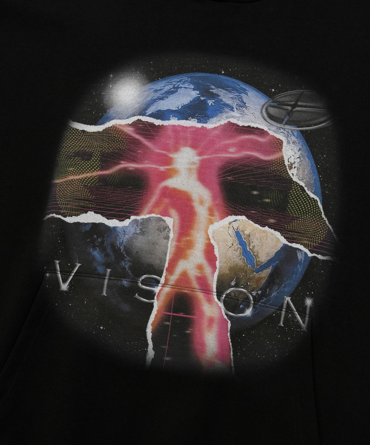비전스트릿웨어(VISION STREETWEAR) VSW Cracked Universe Hoodie Black