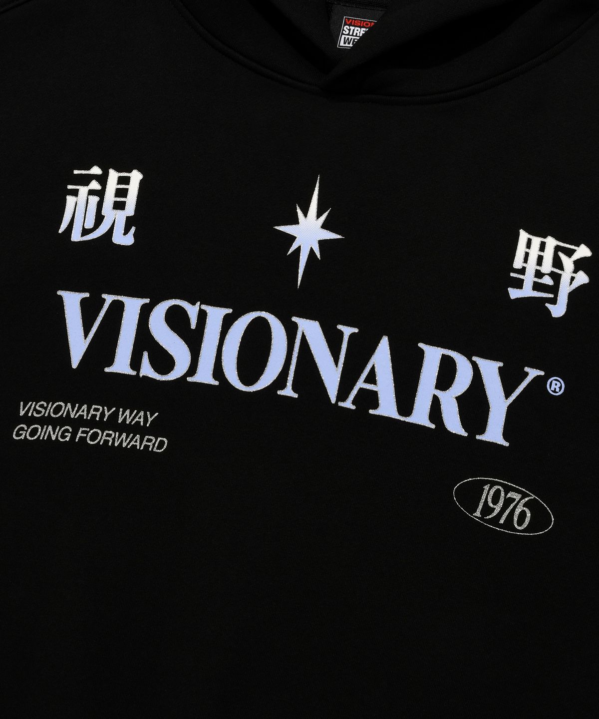비전스트릿웨어(VISION STREETWEAR) VSW Flame Team Hoodie Black