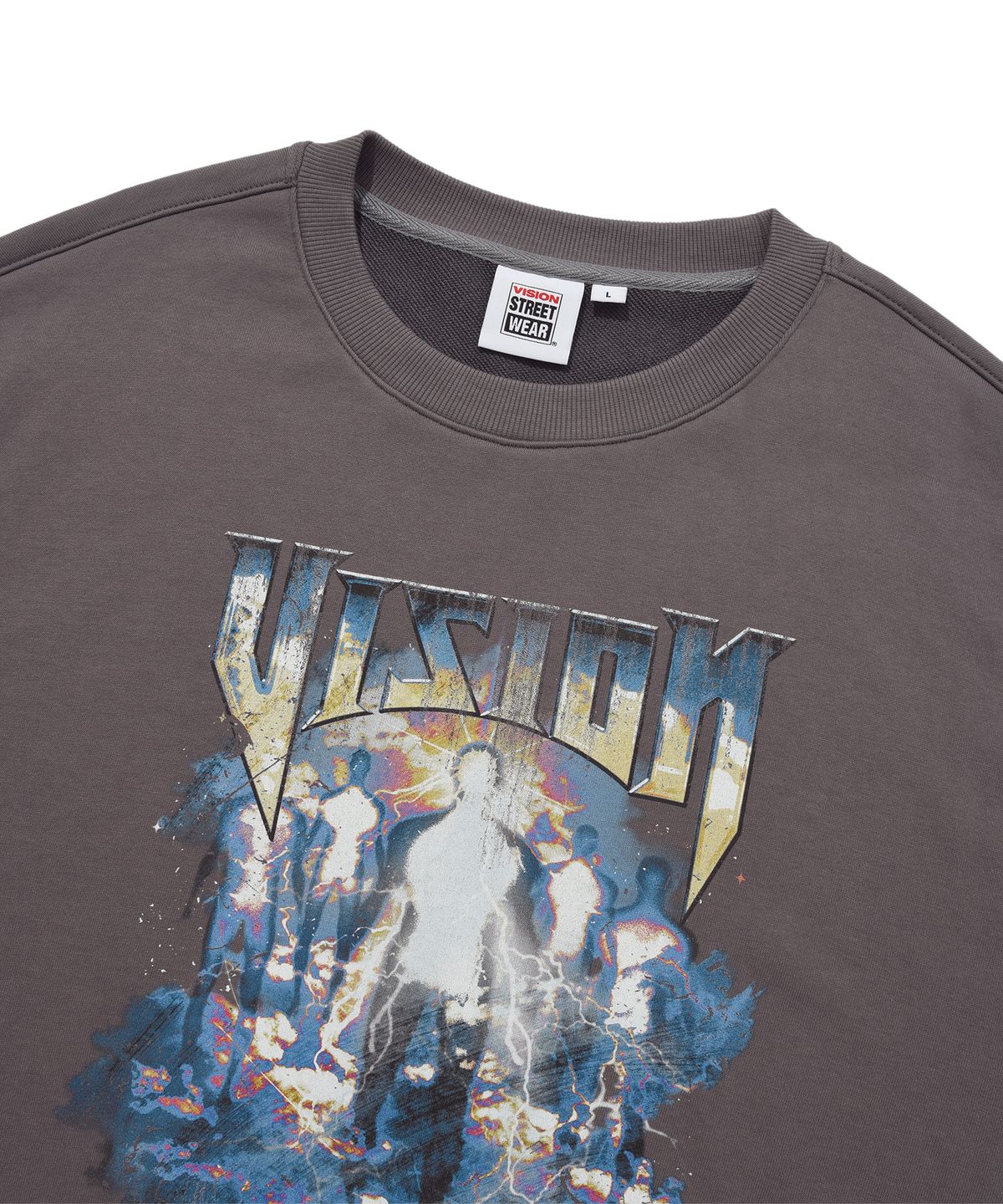 비전스트릿웨어(VISION STREETWEAR) VSW God Crewneck Ash Gray