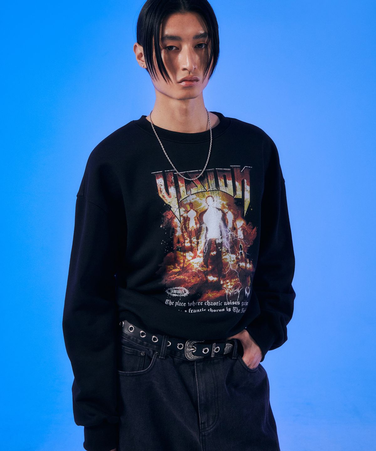 비전스트릿웨어(VISION STREETWEAR) VSW God Crewneck Black