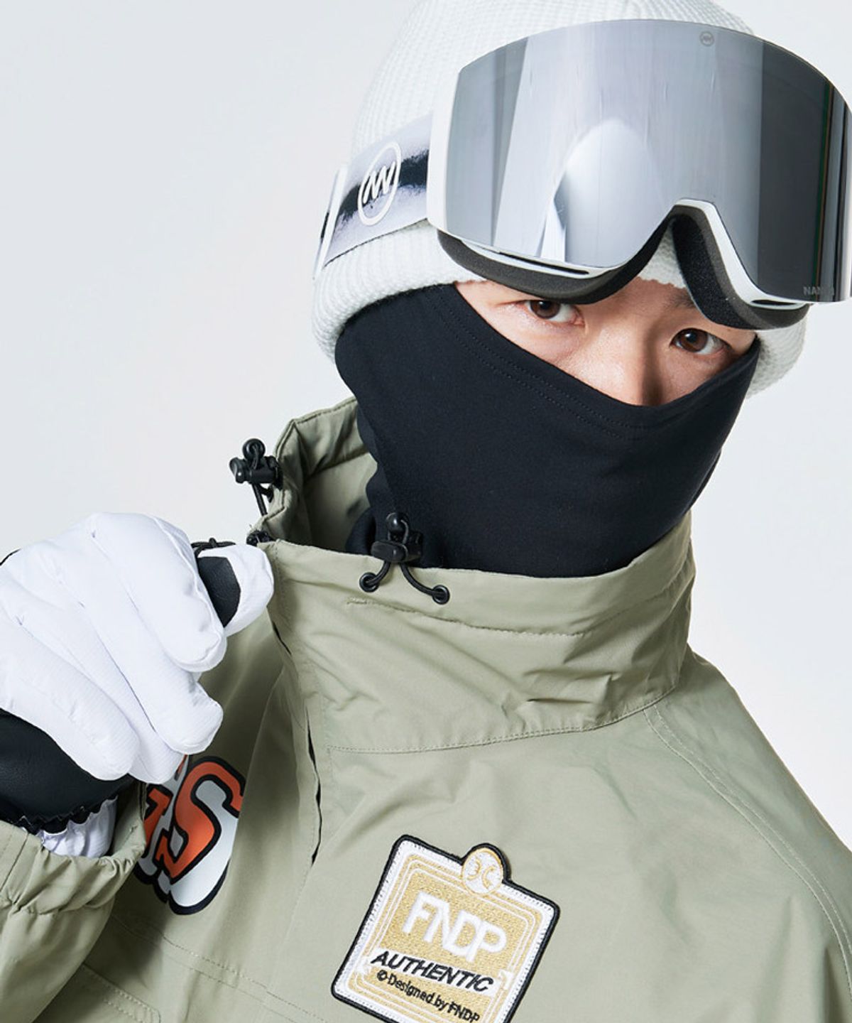 돌아우터웨어(DOLL OUTERWEAR) 스키 스노우보드복 스포츠 바라클라바 BLACK 남녀공용