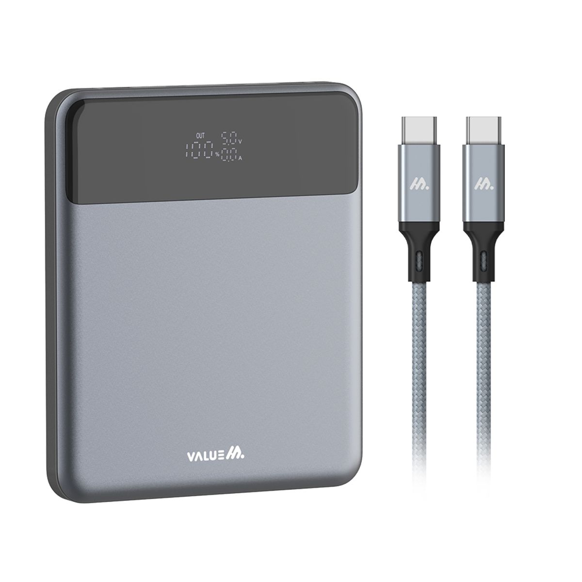밸류엠(VALUEM) 초슬림 초고속 대용량 플랫 핏 보조배터리 20000mAh(+CtoC 케이블) 아이폰 갤럭시 노트북