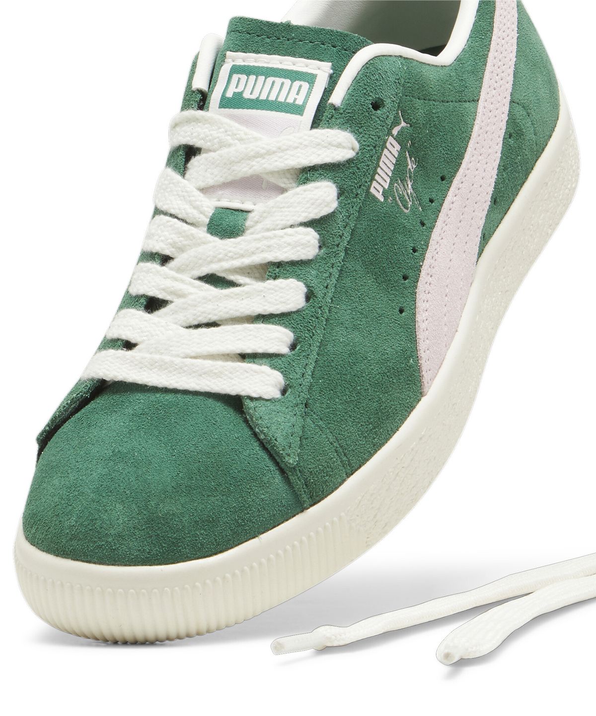 푸마(PUMA) 클라이드 OG - 아이보리:그린 / 391962-10