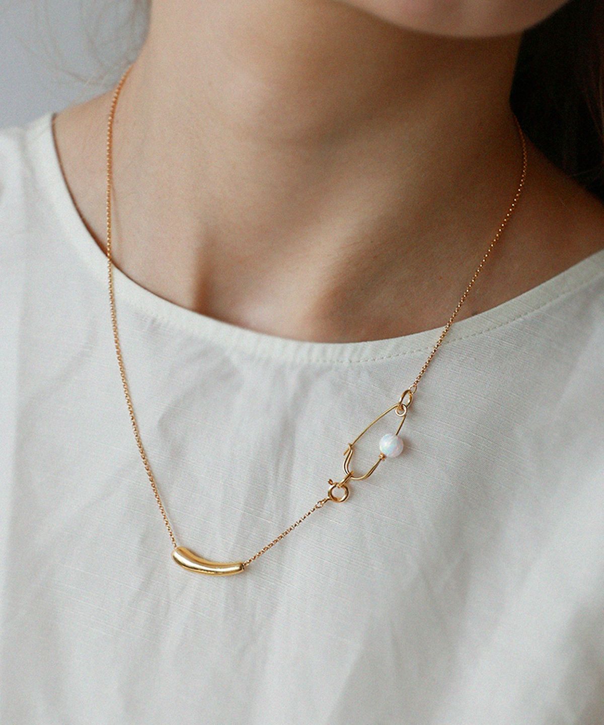 누아보(NUAVO) Fragment opal necklace