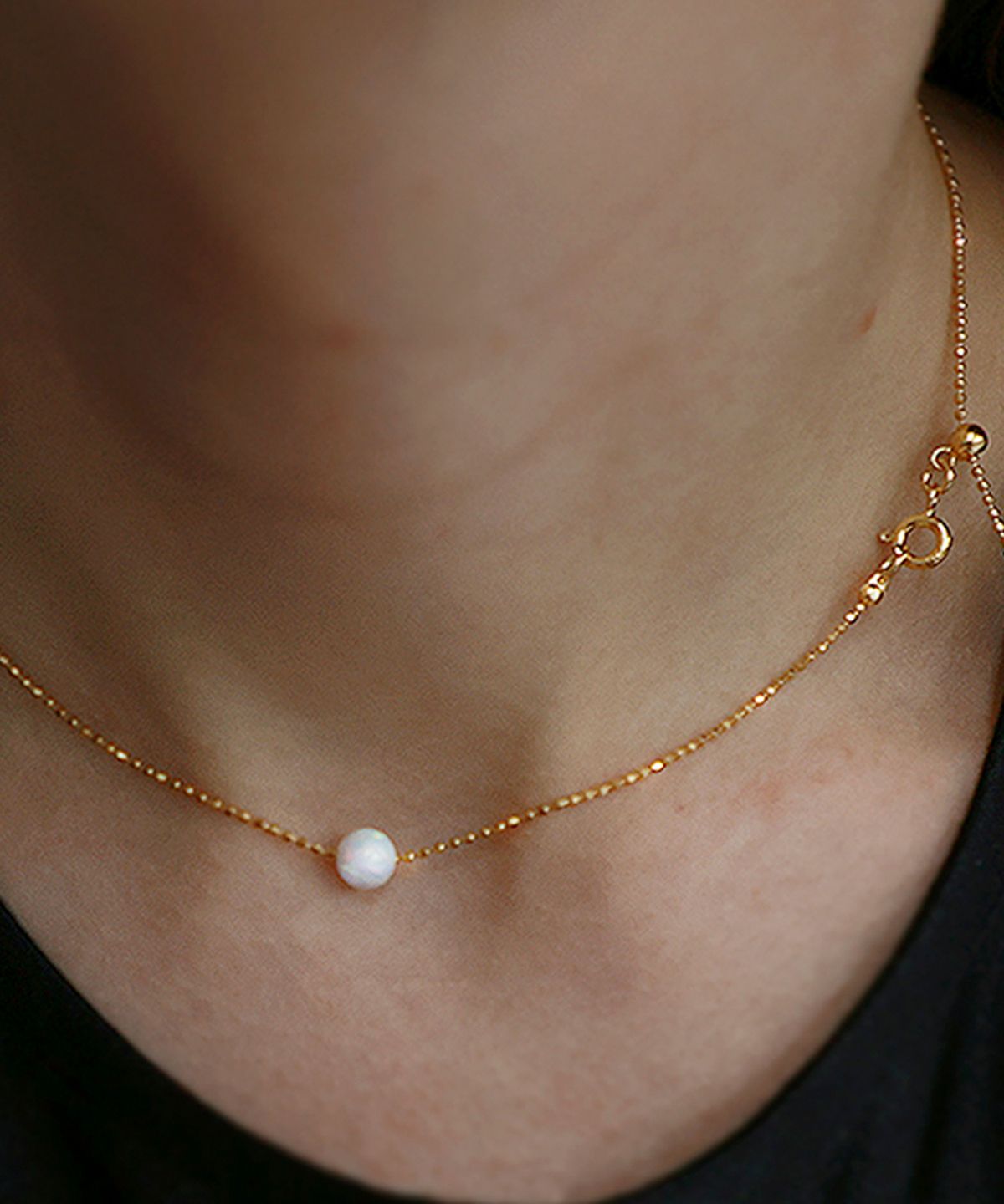 누아보(NUAVO) Opal glitter necklace