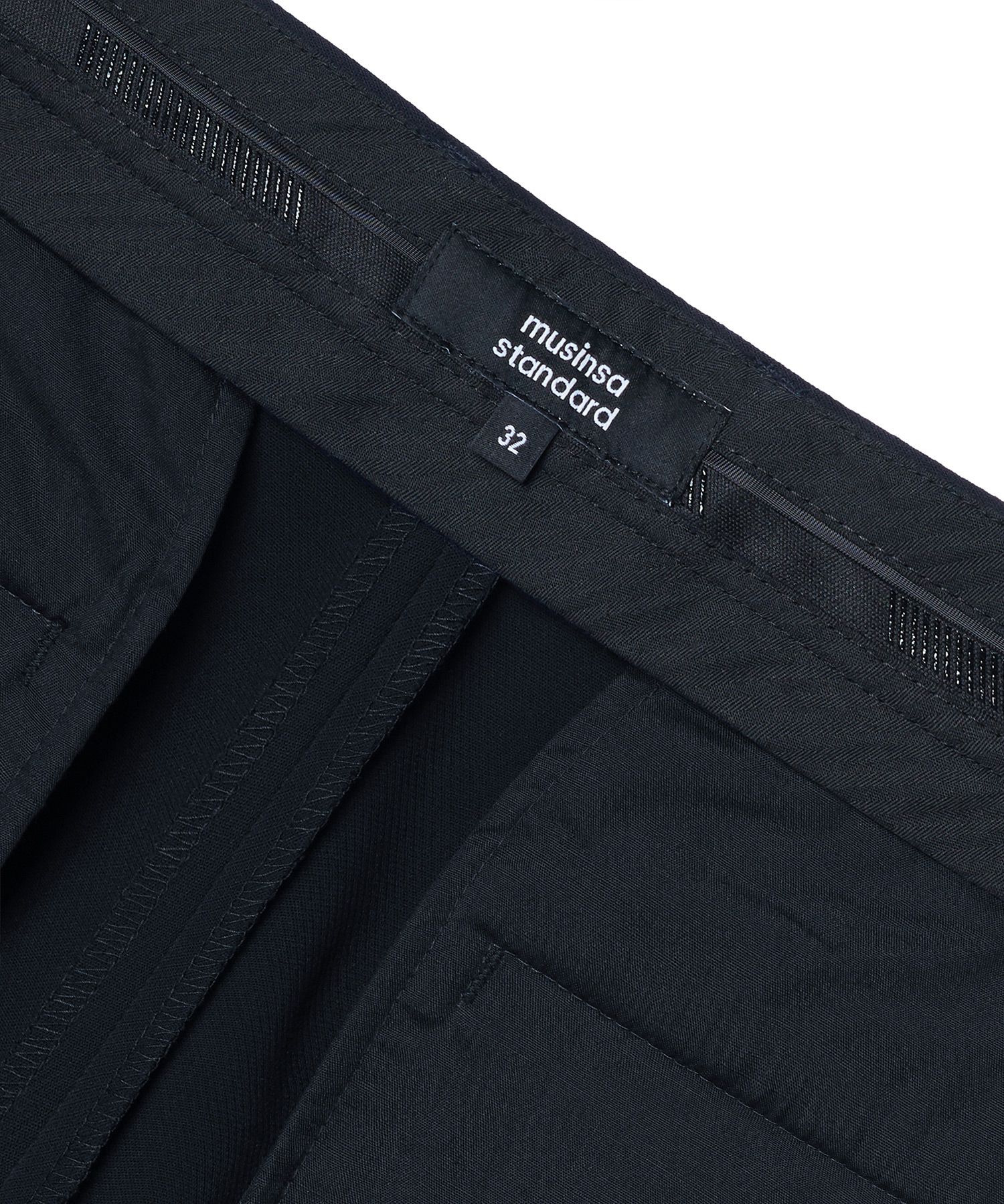 韓国大人気★MUSINSA STANDARD★Wide Hidden Banding Slacks 黒 MUSINSA | MUSINSA STANDARD Wide Hidden Banding Slacks _Gunmetal