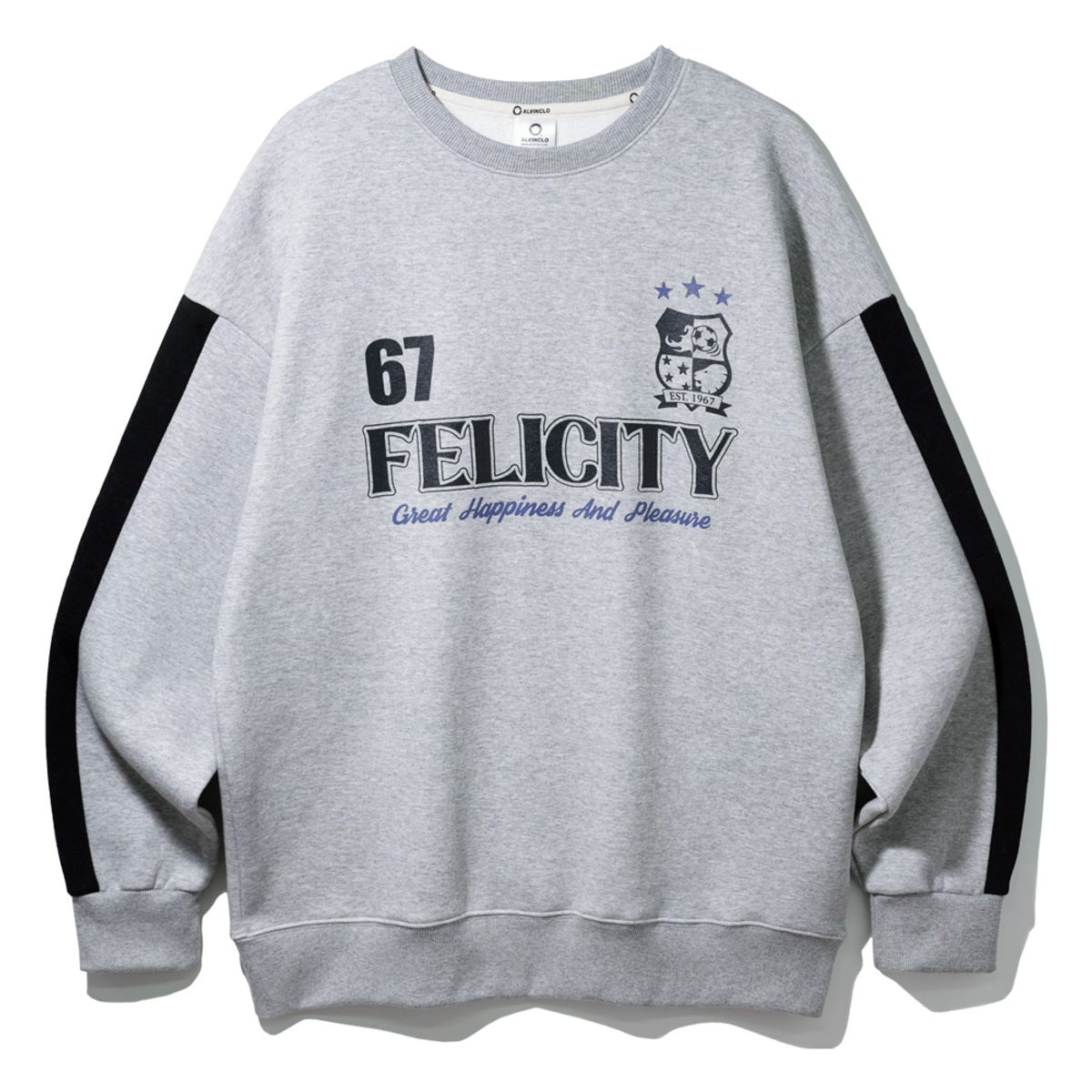 앨빈클로(ALVINCLO) FELICITY 유니폼 오버핏 맨투맨 MAR552 (4 COLOR)