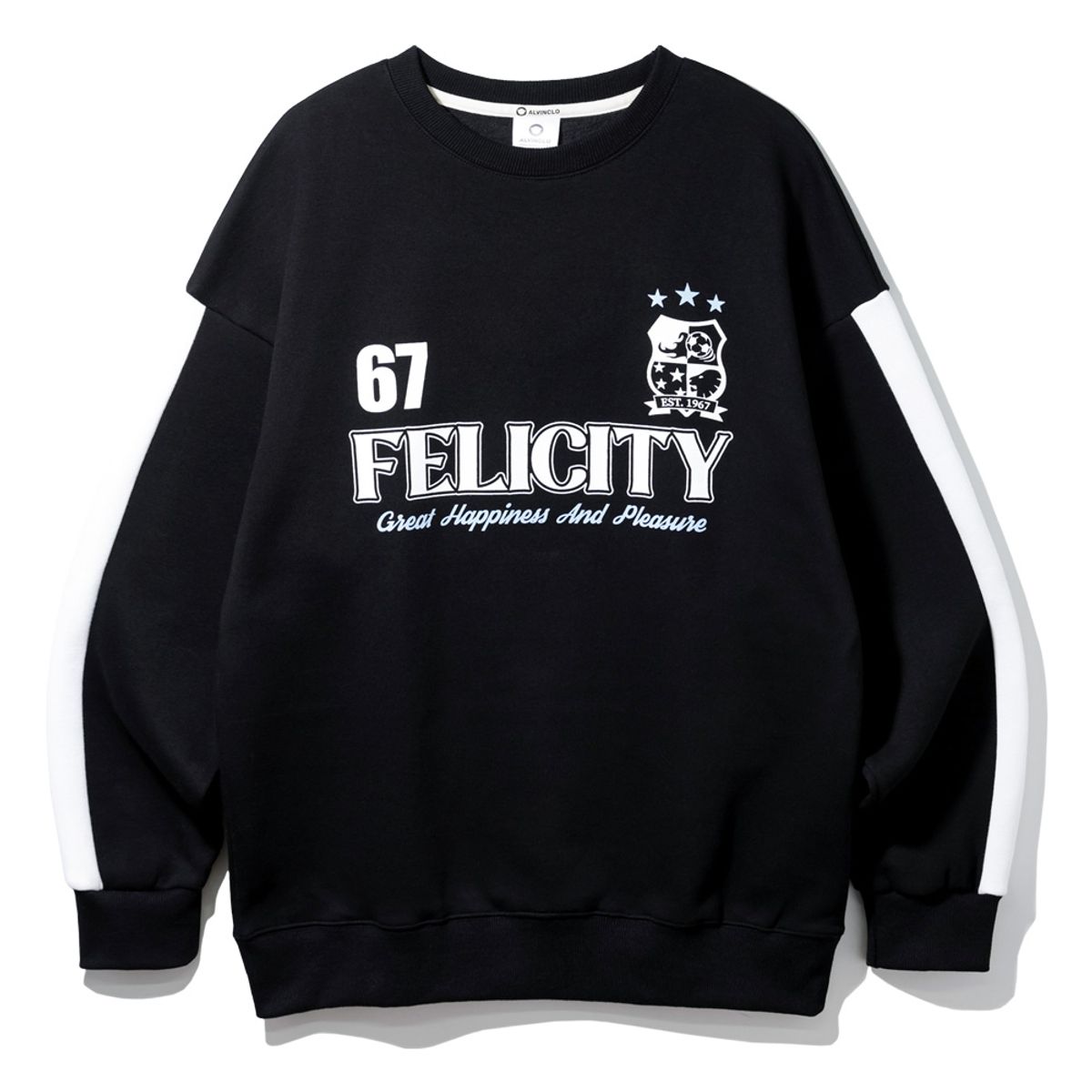 앨빈클로(ALVINCLO) FELICITY 유니폼 오버핏 맨투맨 MAR552 (4 COLOR)