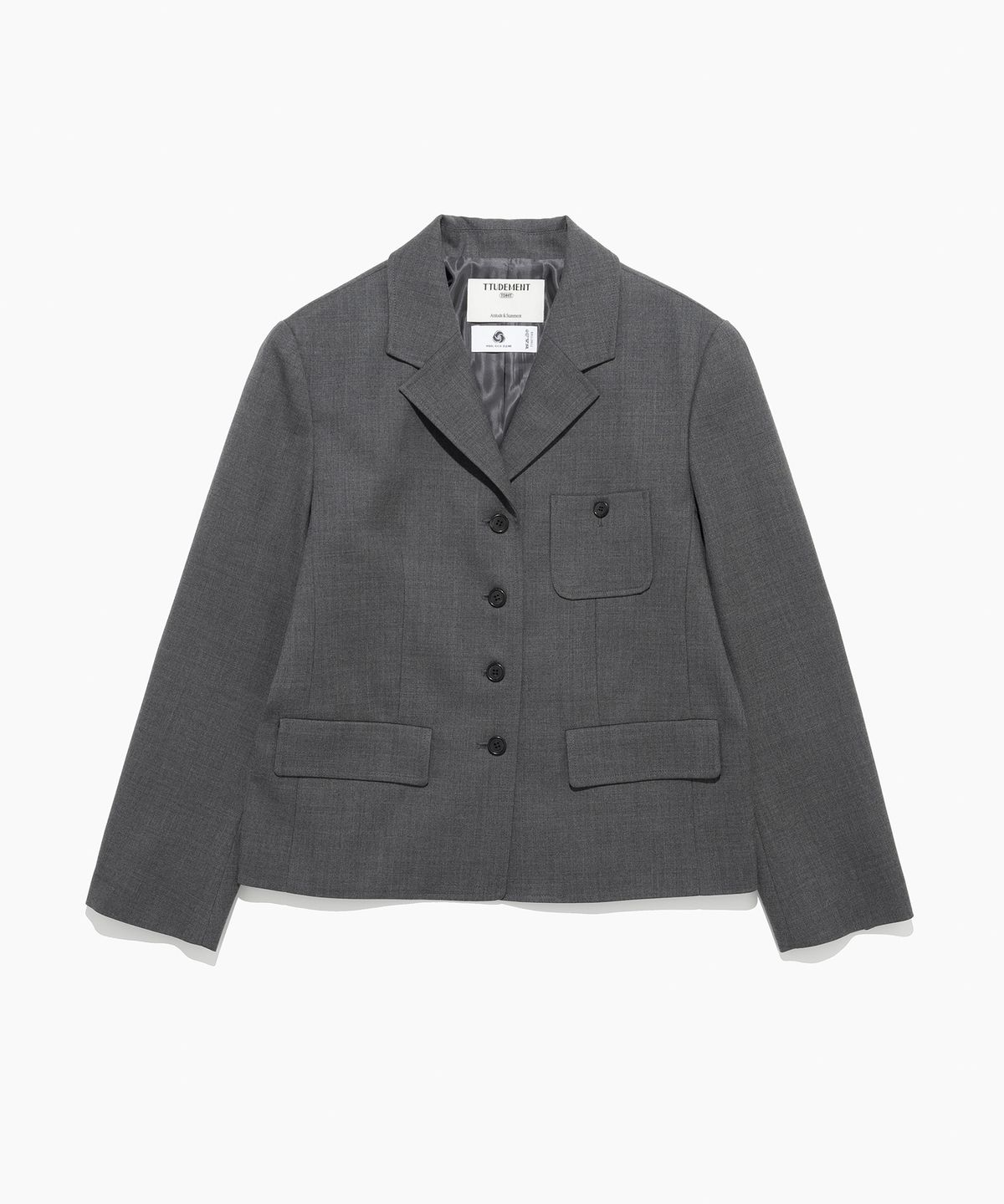 튜드먼트(TTUDEMENT) VINTAGE WOOL JACKET CHARCOAL