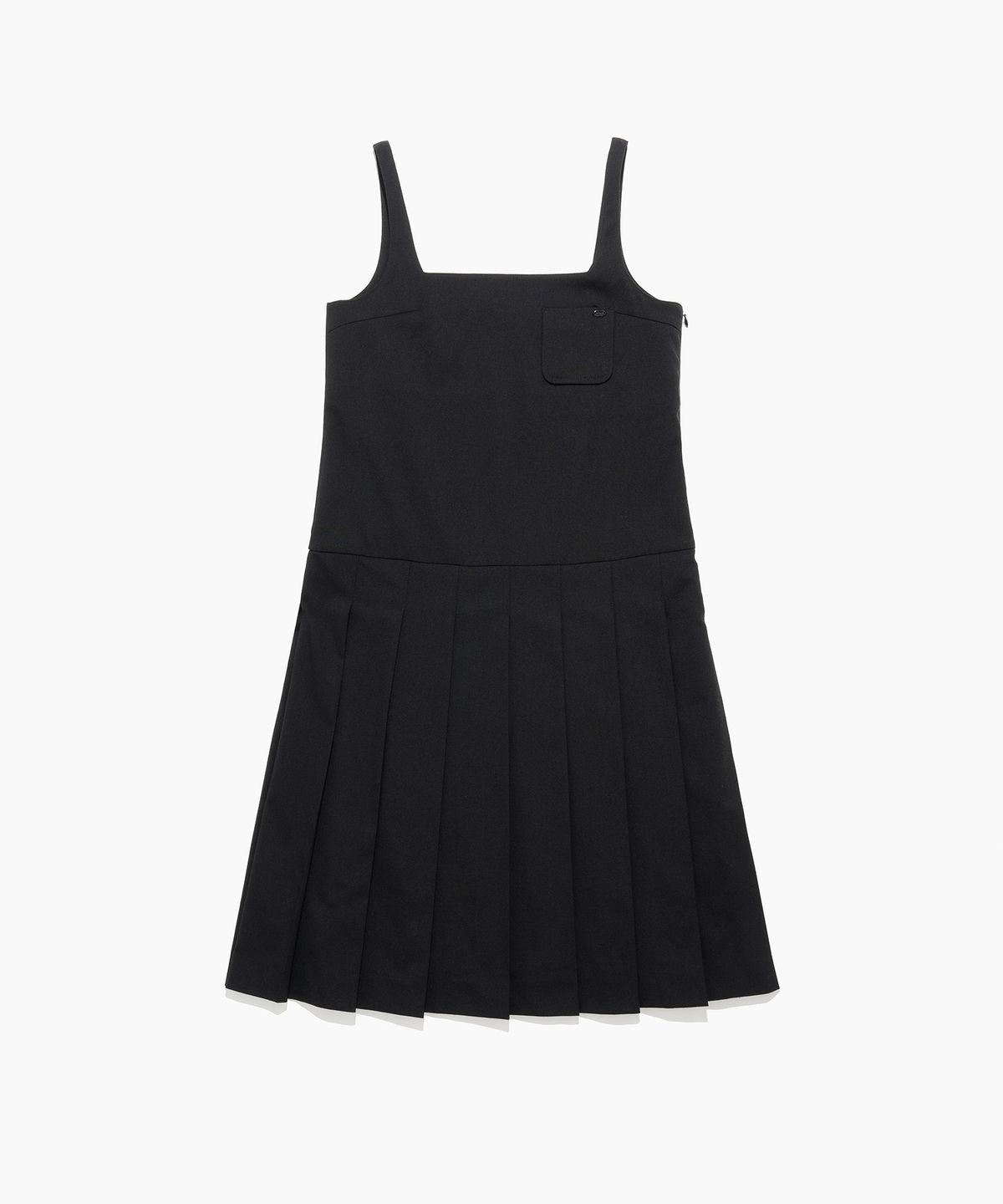 튜드먼트(TTUDEMENT) PLEATED LONG DRESS BLACK