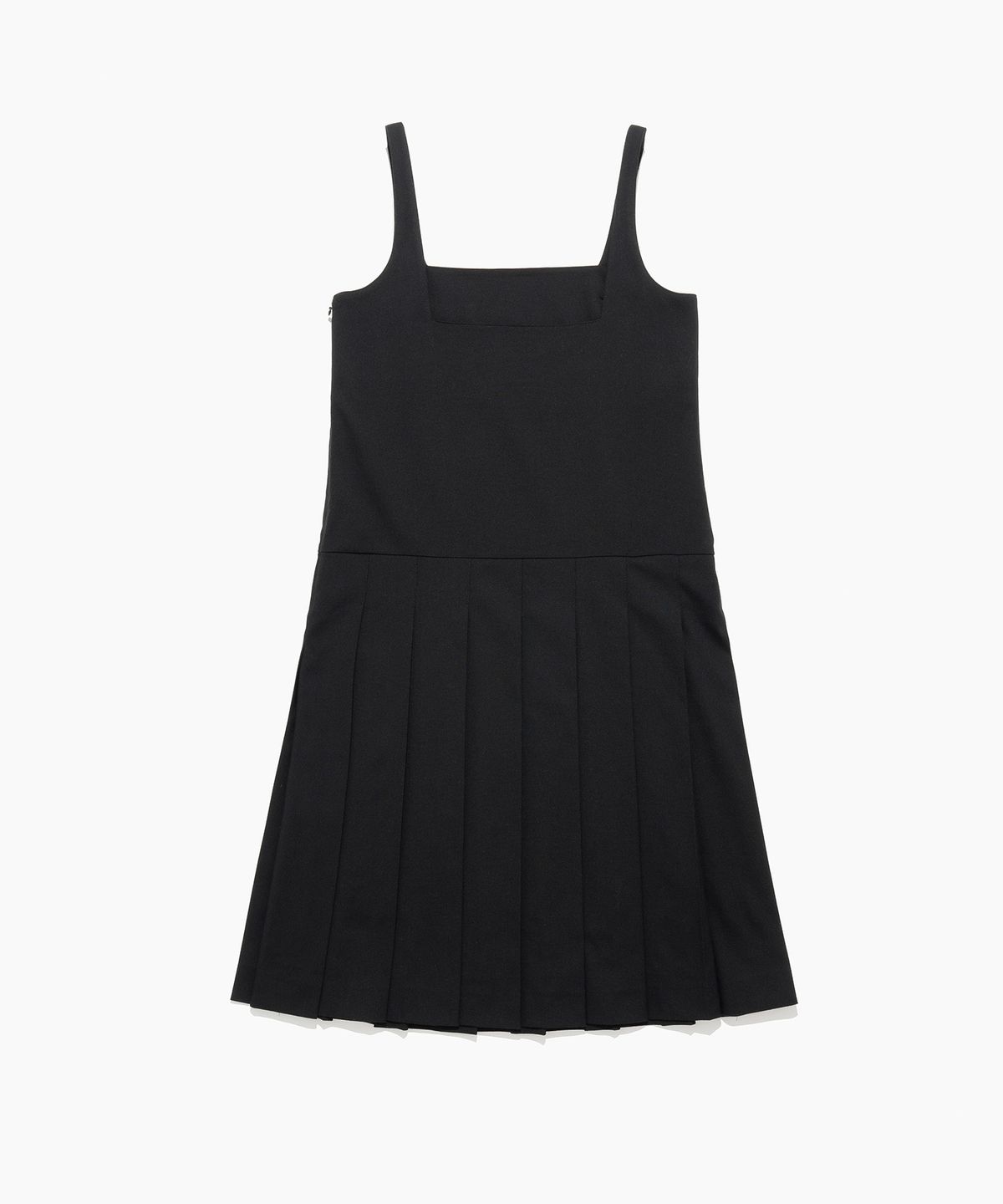 튜드먼트(TTUDEMENT) PLEATED LONG DRESS BLACK