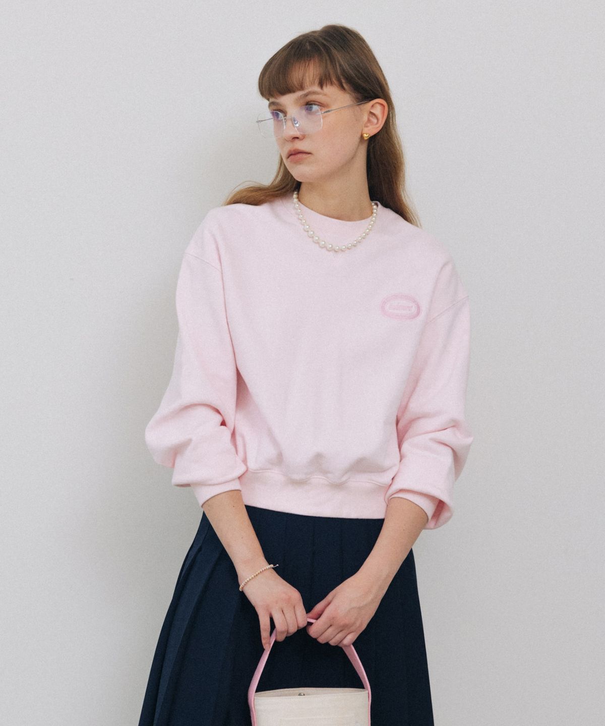튜드먼트(TTUDEMENT) EMBLEM SWEATSHIRT PINK