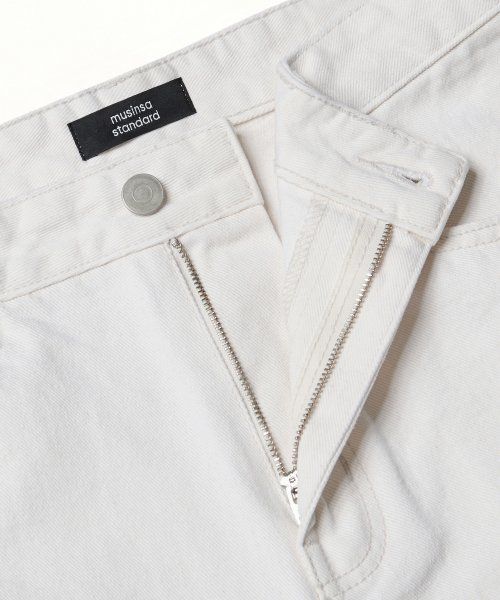 MUSINSA | MUSINSA STANDARD Wide denim pants [cream]