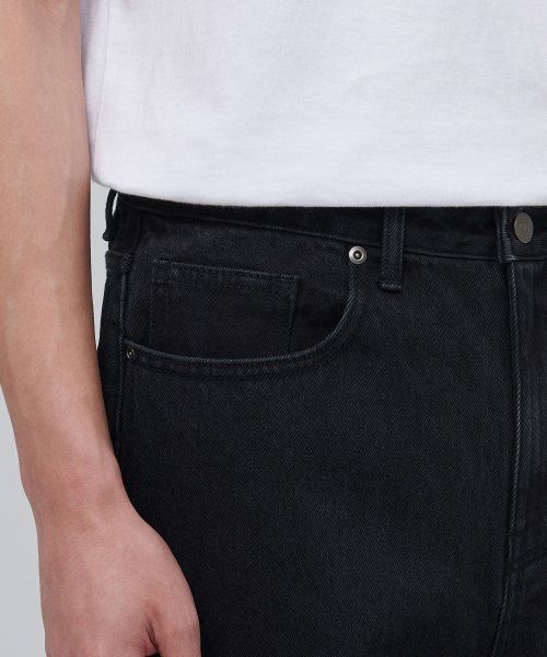★MUSINSA STANDARD★ Big wide denim pants in washed black MM MUSINSA | MUSINSA STANDARD Big Wide Denim Pants [Washed Black]