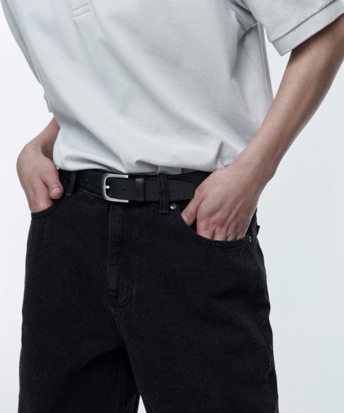 ★MUSINSA STANDARD★ Big wide denim pants in washed black MM MUSINSA | MUSINSA STANDARD WOMAN Women's Panel Wide Denim
