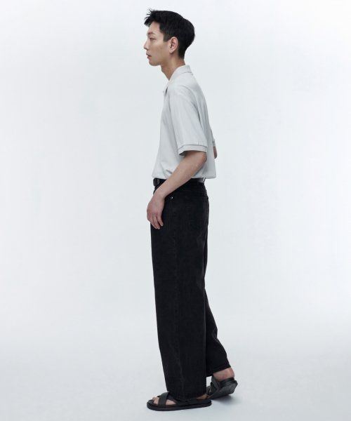 ★MUSINSA STANDARD★ Big wide denim pants in washed black MM MUSINSA | MUSINSA STANDARD Extra wide denim pants [washed black]