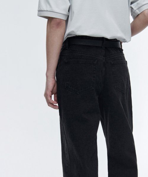 MUSINSA | MUSINSA STANDARD Wide Denim Pants [Washed Black]