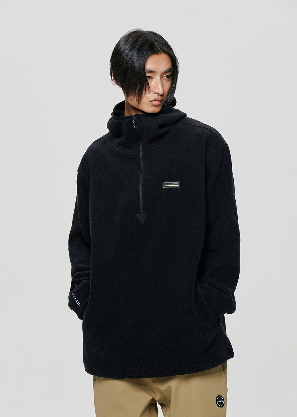 카레타(KARETA) 엘에스 플리스 후드티 블랙