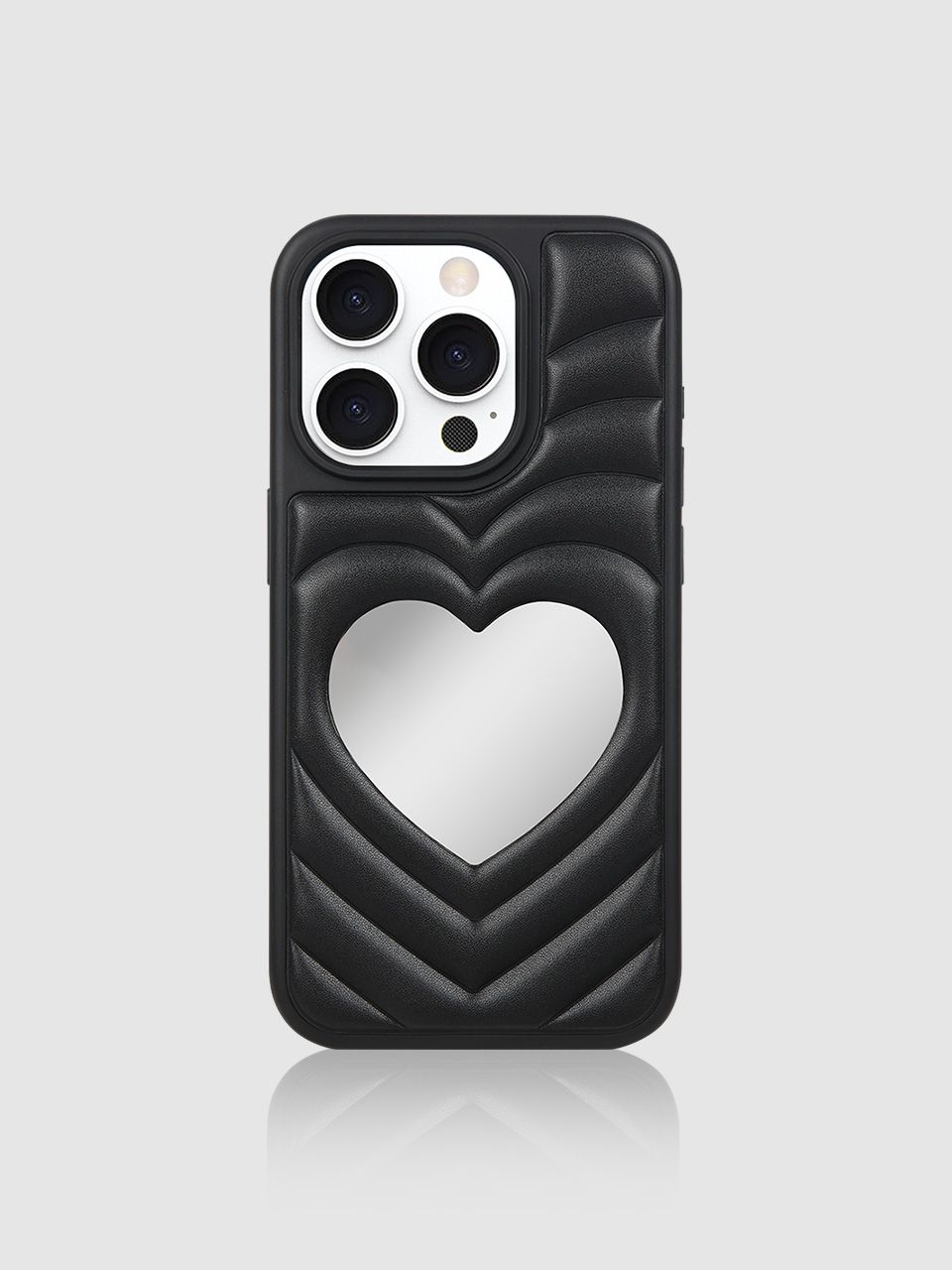 MUSINSA | DESIGNSKIN iPhone 15 Pro_Heart Mirror Case