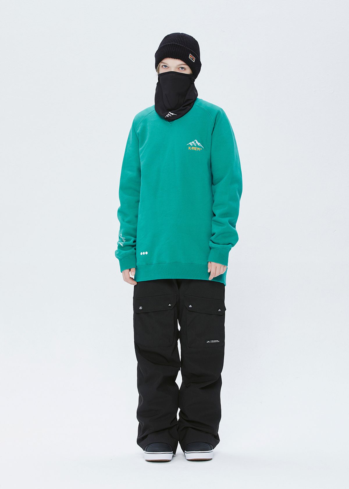 카레타(KARETA) 로고 넥워머 블랙