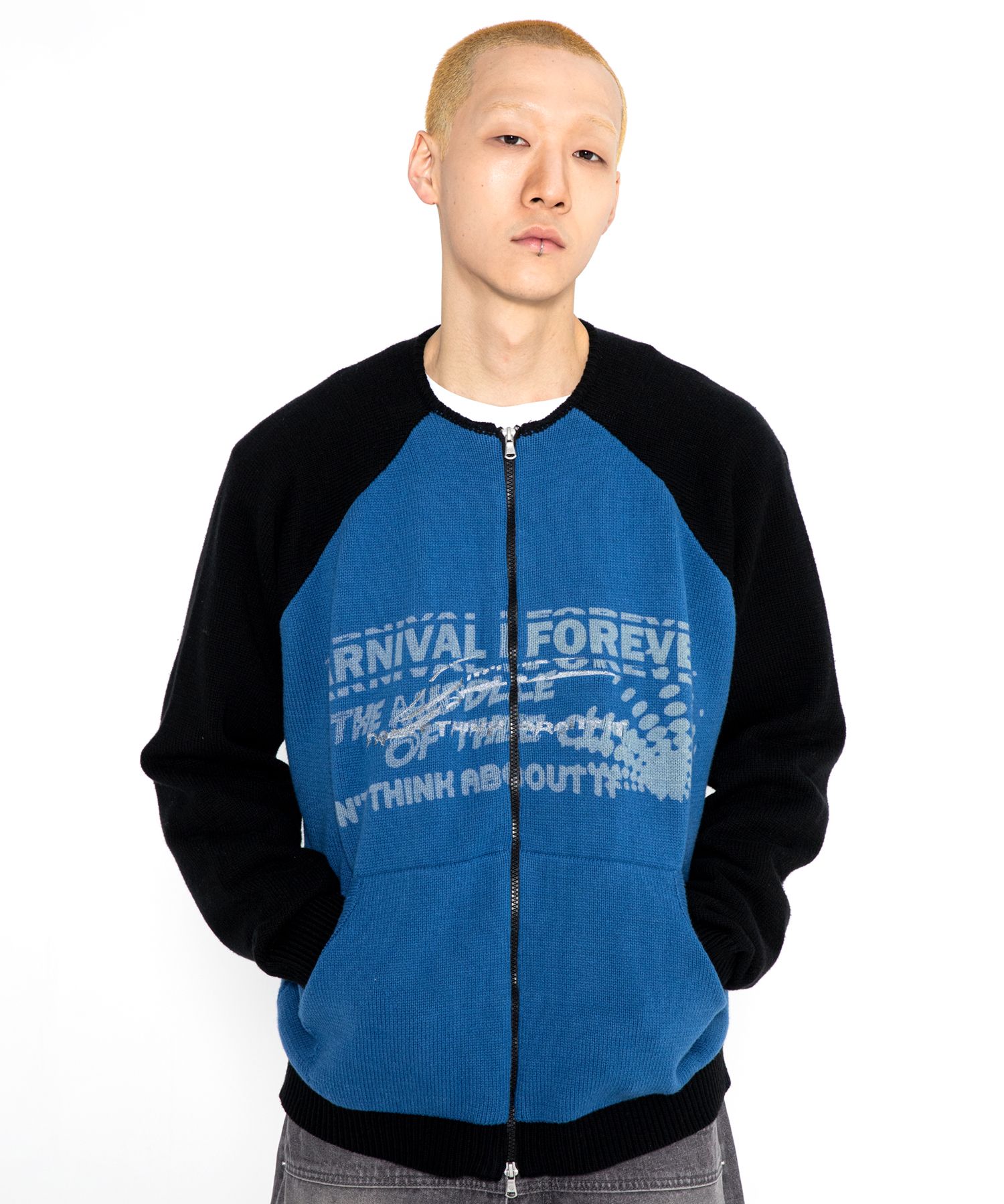 アウターその他 XTONZ XTK092 Bria Raglan Knit Zip-up GRAY xtk092GR MUSINSA | XTONZ XTK092 Bria Raglan Knit Zip-up (BLUE)