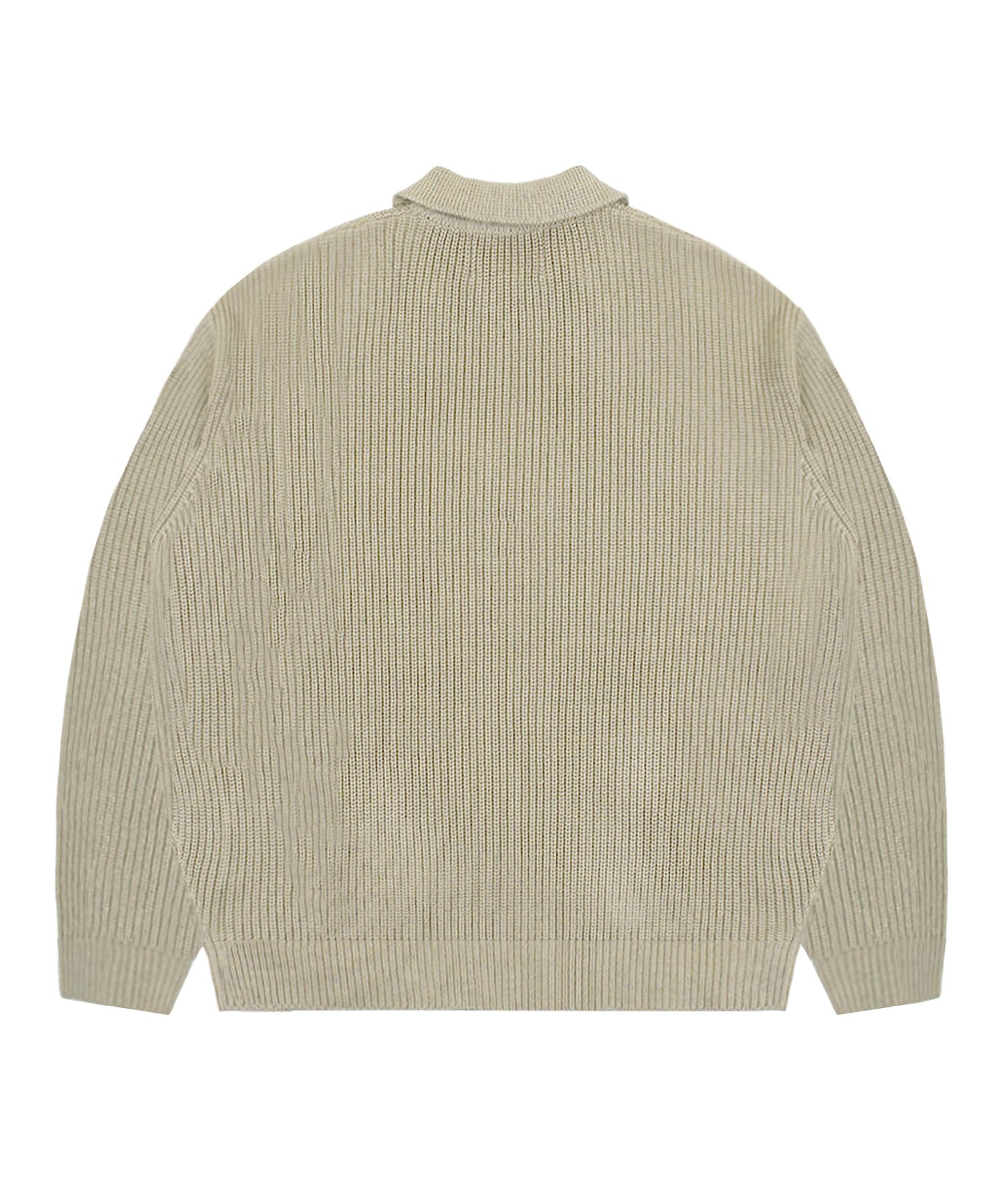 ★MONOHA★ Band neck half zipup (2COLOR) CODE-ZERO Half-Zip Sweater Men Rigging Grey XL | CODE-ZERO