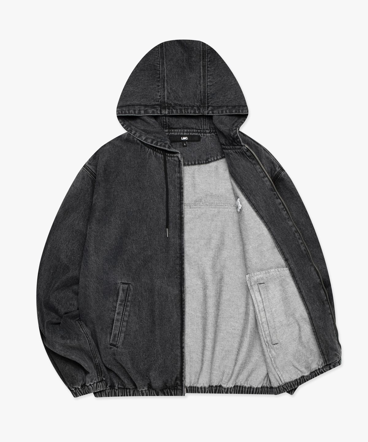 엘엠씨(LMC) GOTHIC DENIM HOODIE JACKET black