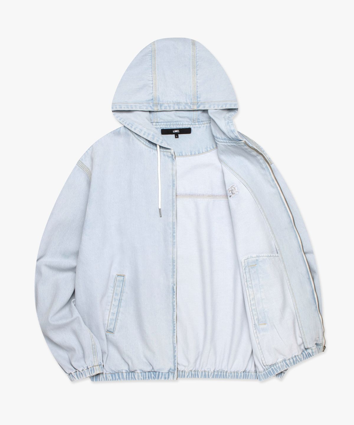 엘엠씨(LMC) GOTHIC DENIM HOODIE JACKET light blue