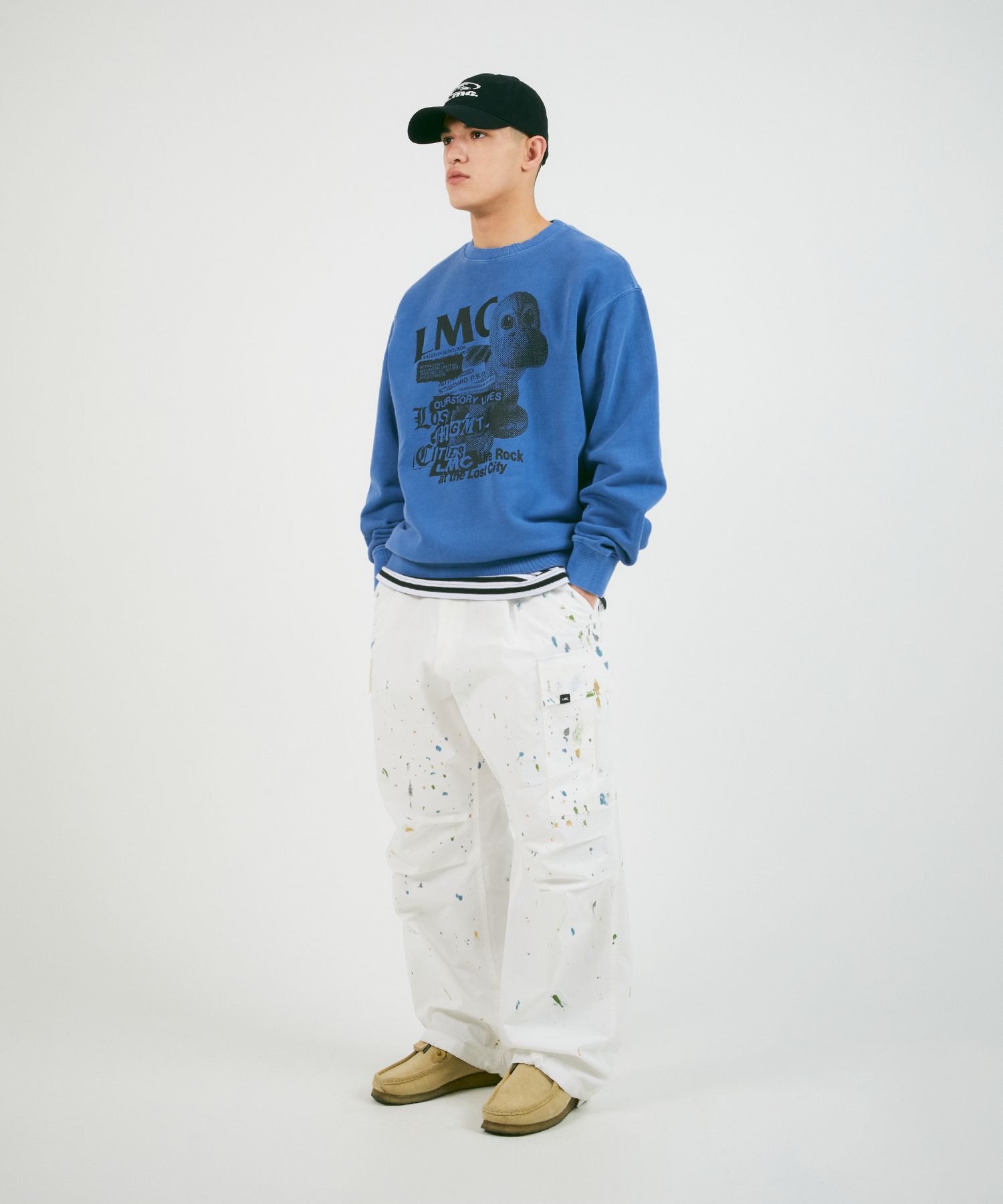 [ LMC ]★OVERDYED DINO SWEATSHIRT MUSINSA | LMC OVERDYED DINO SWEATSHIRT blue