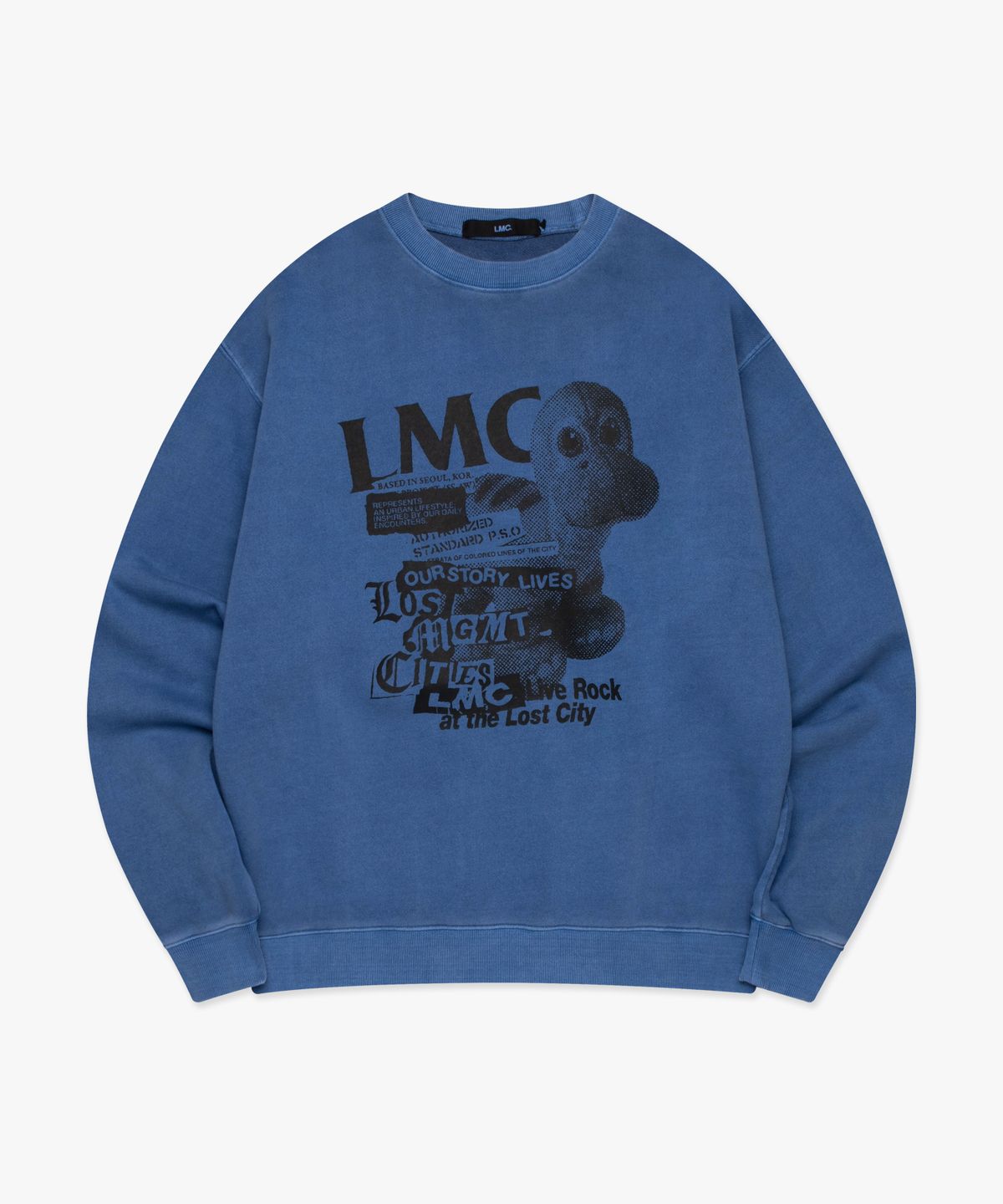 엘엠씨(LMC) OVERDYED DINO SWEATSHIRT blue