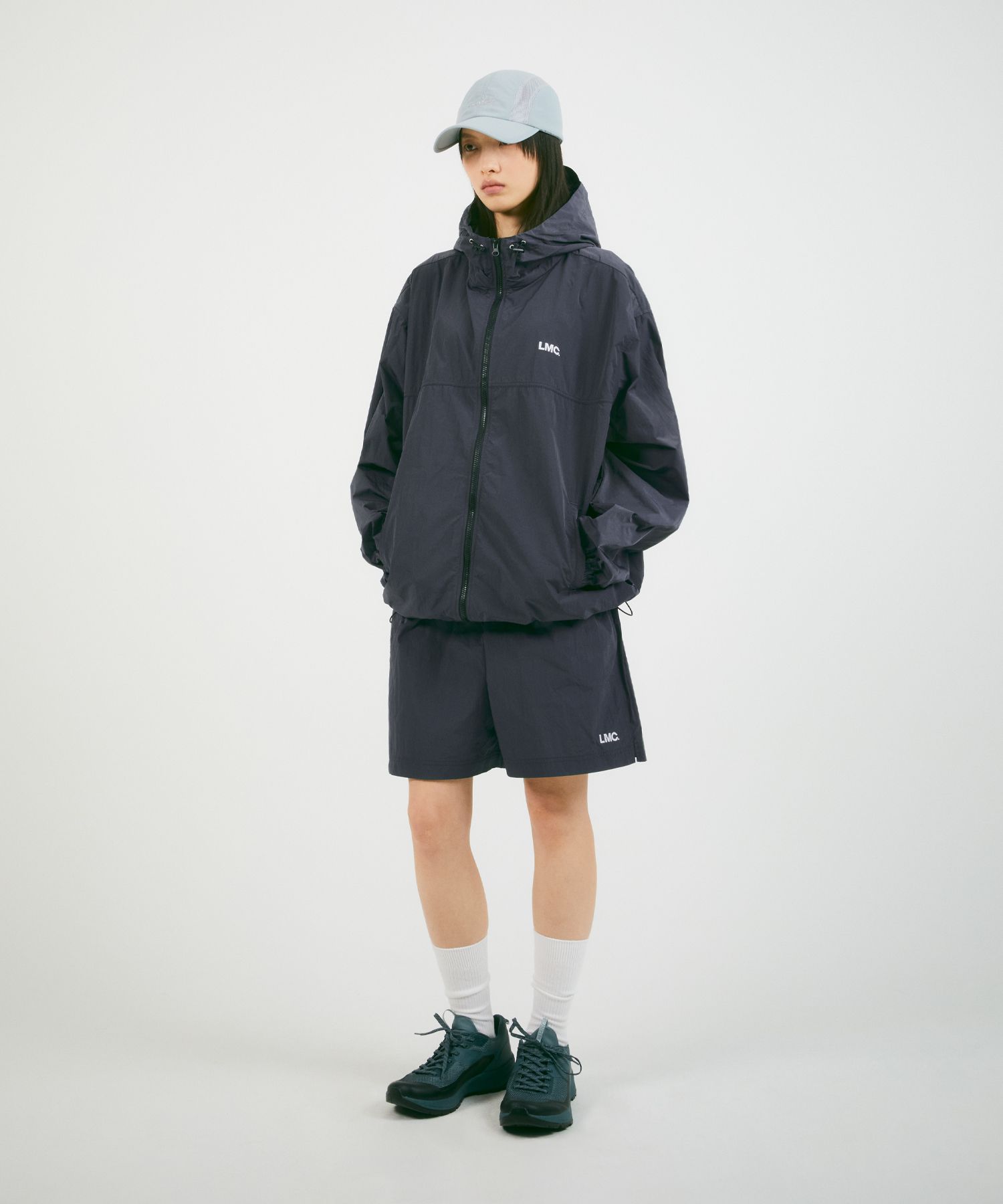 MUSINSA | LMC OG NYLON WINDBREAKER JACKET charcoal