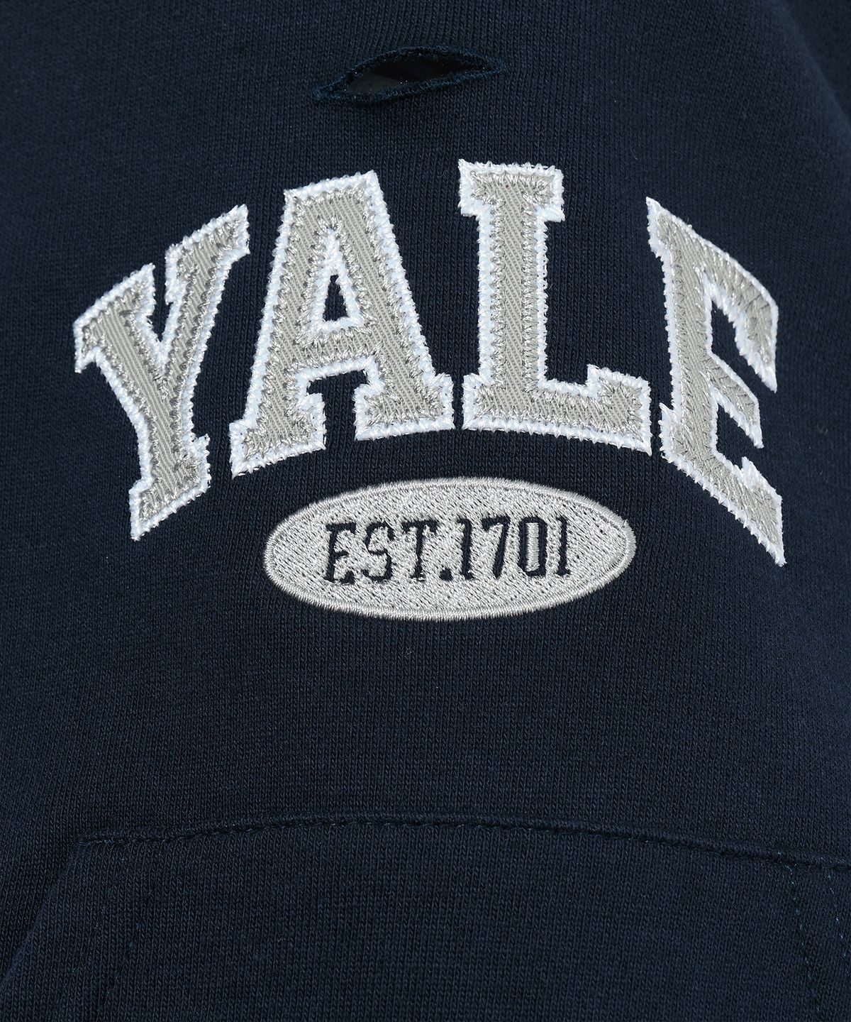 예일(YALE) 투톤아치 도기 후드_네이비