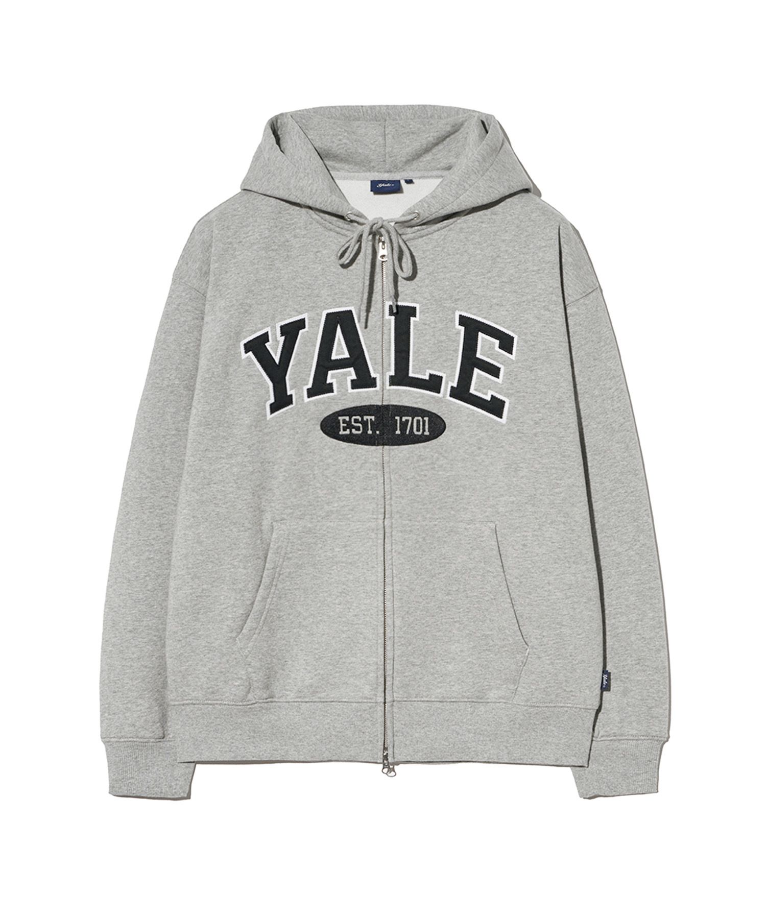 [ YALE ]★2 TONE ARCH HOODIE MUSINSA | YALE 2 TONE ARCH HOODIE ZIP-UP GRAY