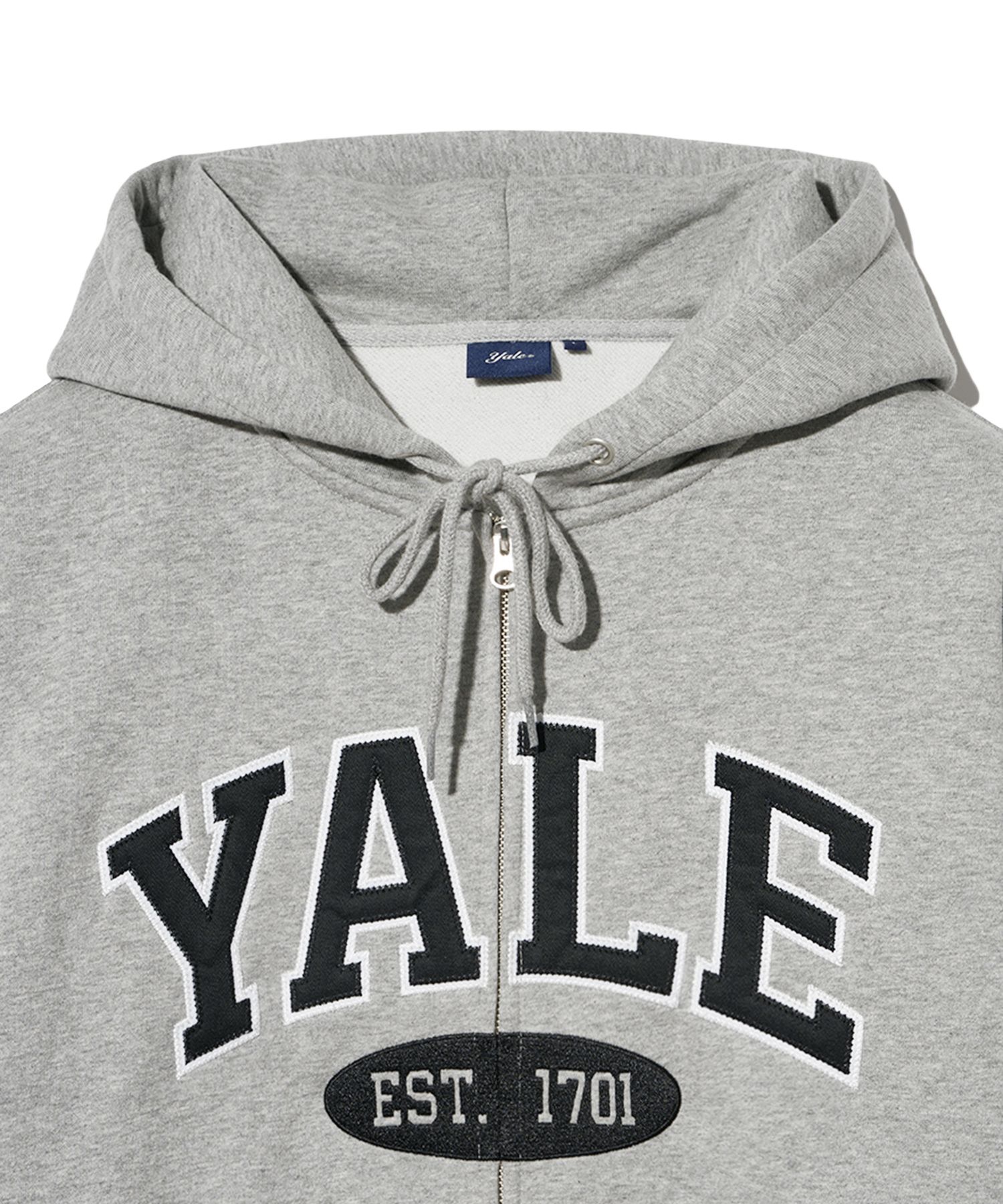 MUSINSA | YALE 2 TONE ARCH HOODIE ZIP-UP GRAY