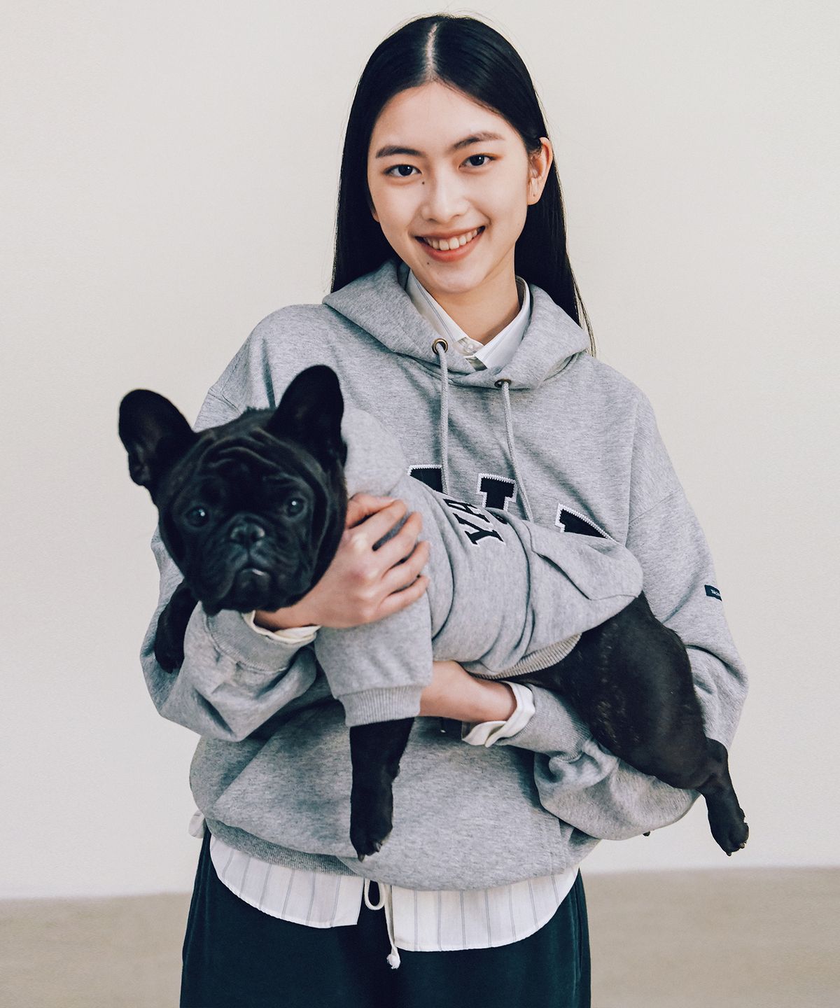 예일(YALE) 투톤아치 후드_퍼플