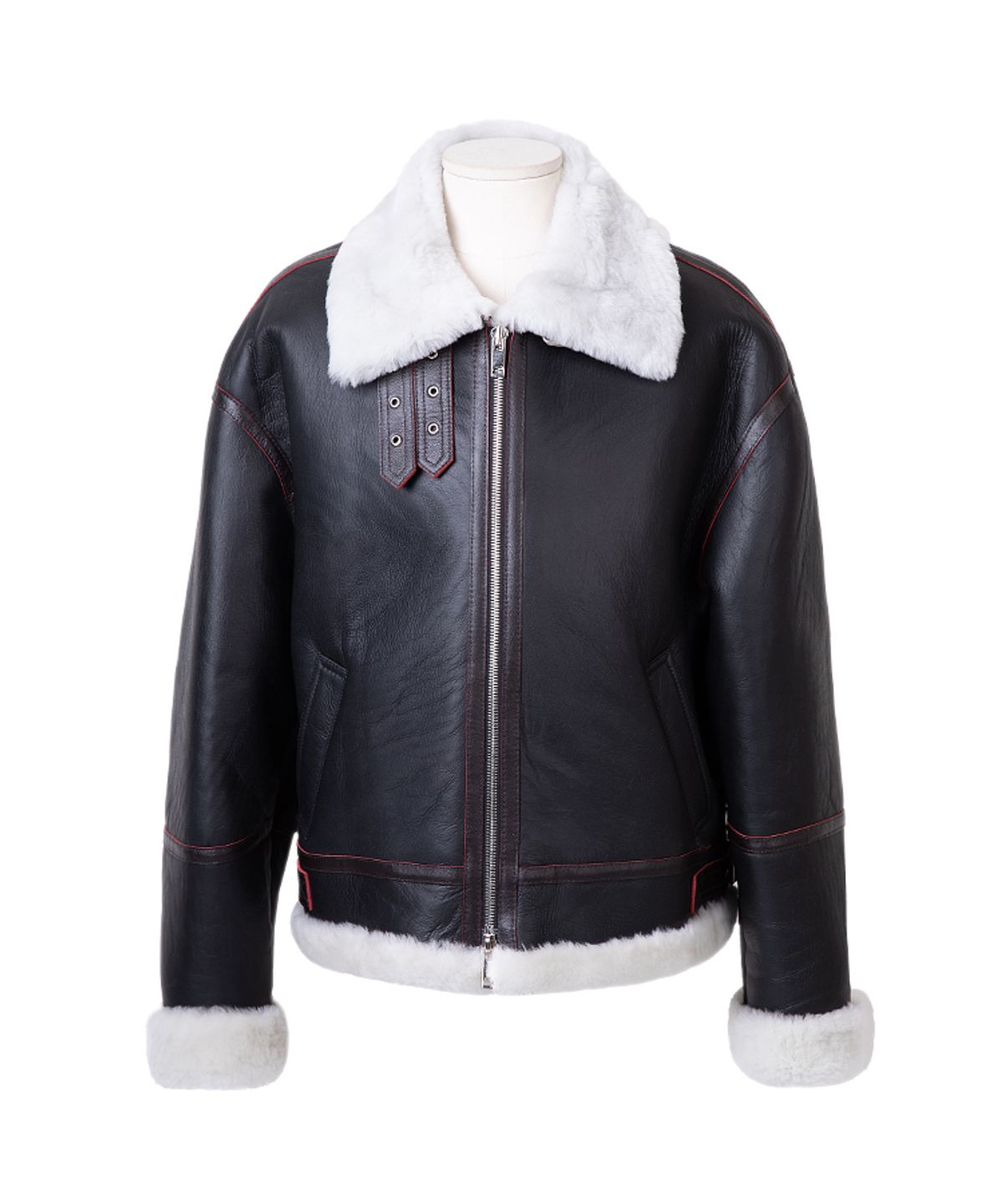 스트라이크(STRIKE) 아우라노스 램스킨 쉐어링 재킷 (BLACK)
