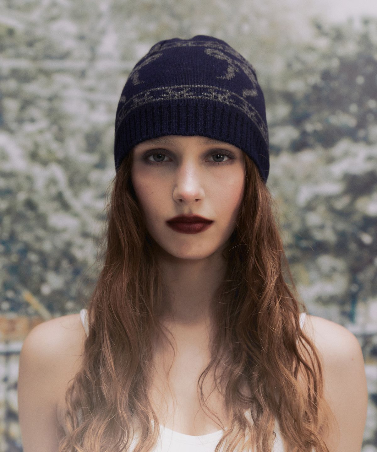 낫노잉(NOTKNOWING) Ribbon JQD Beanie (NAVY)