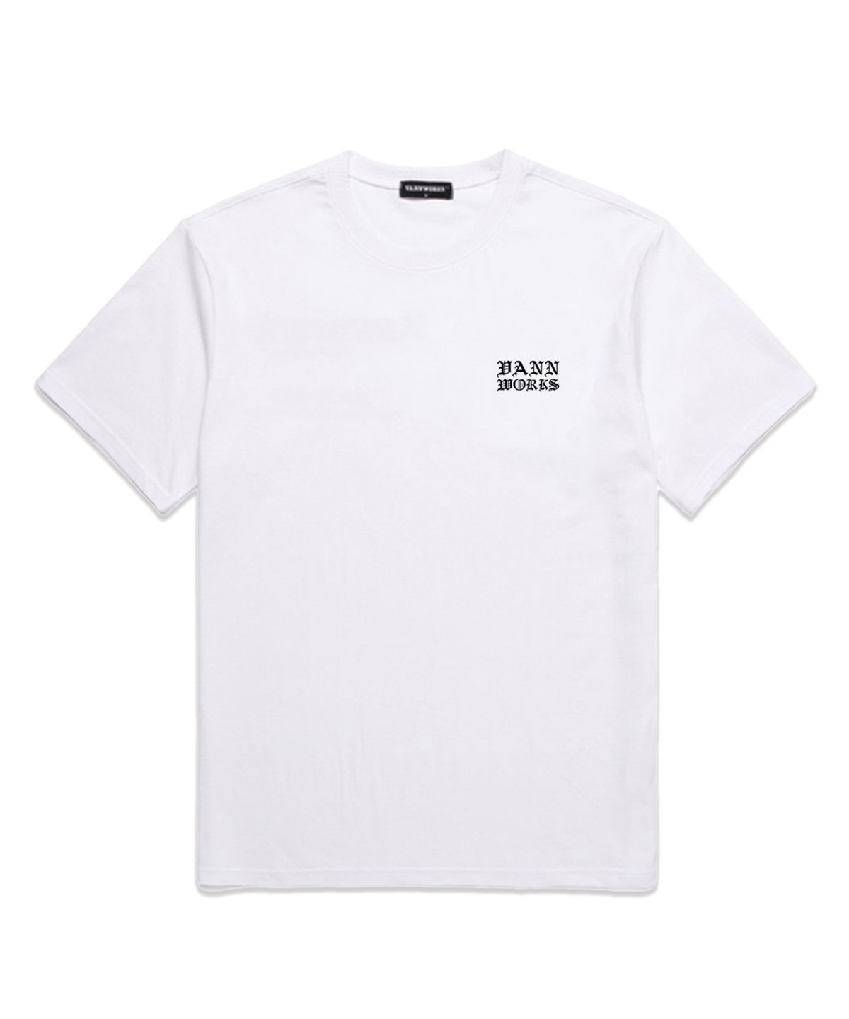 밴웍스(VANNWORKS) FLOWER ARCH 오버핏 반팔 티셔츠 (VS0051) 화이트/블랙