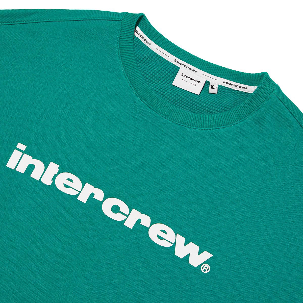 인터크루(INTERCREW) [24SS] 인터크루 아카이브 로고 맨투맨 그린 ITY1TM31GGN