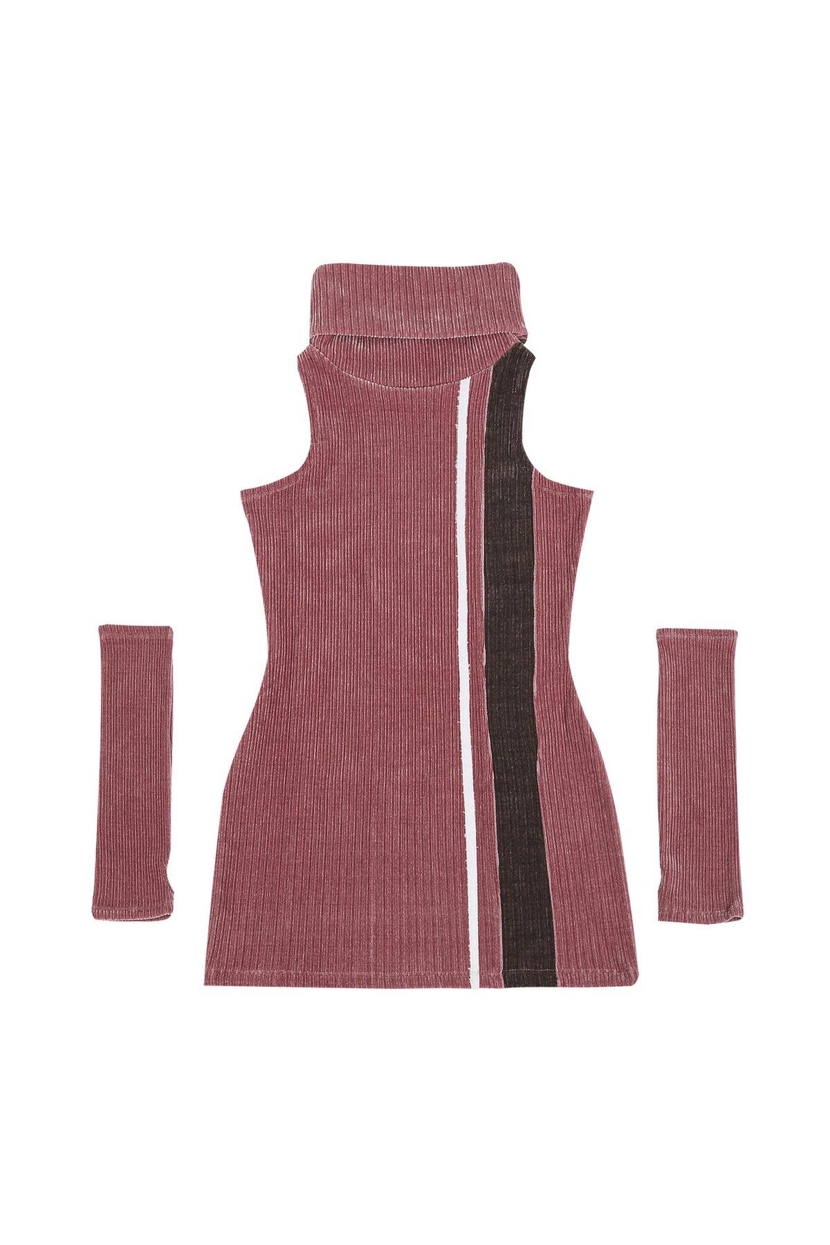 달링유어배드(DARLING, YOU'RE BAD) HOLIDAY TURTLENECK DRESS #PINK BROWN