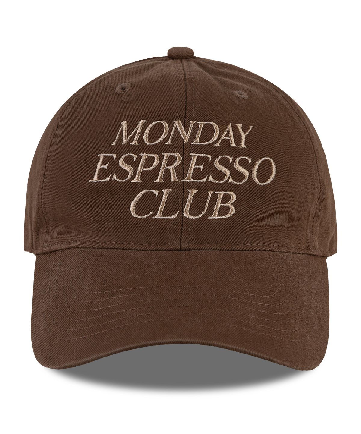 윅(WICK) MONDAY ESPRESSO CLUB 워싱 볼캡-브라운