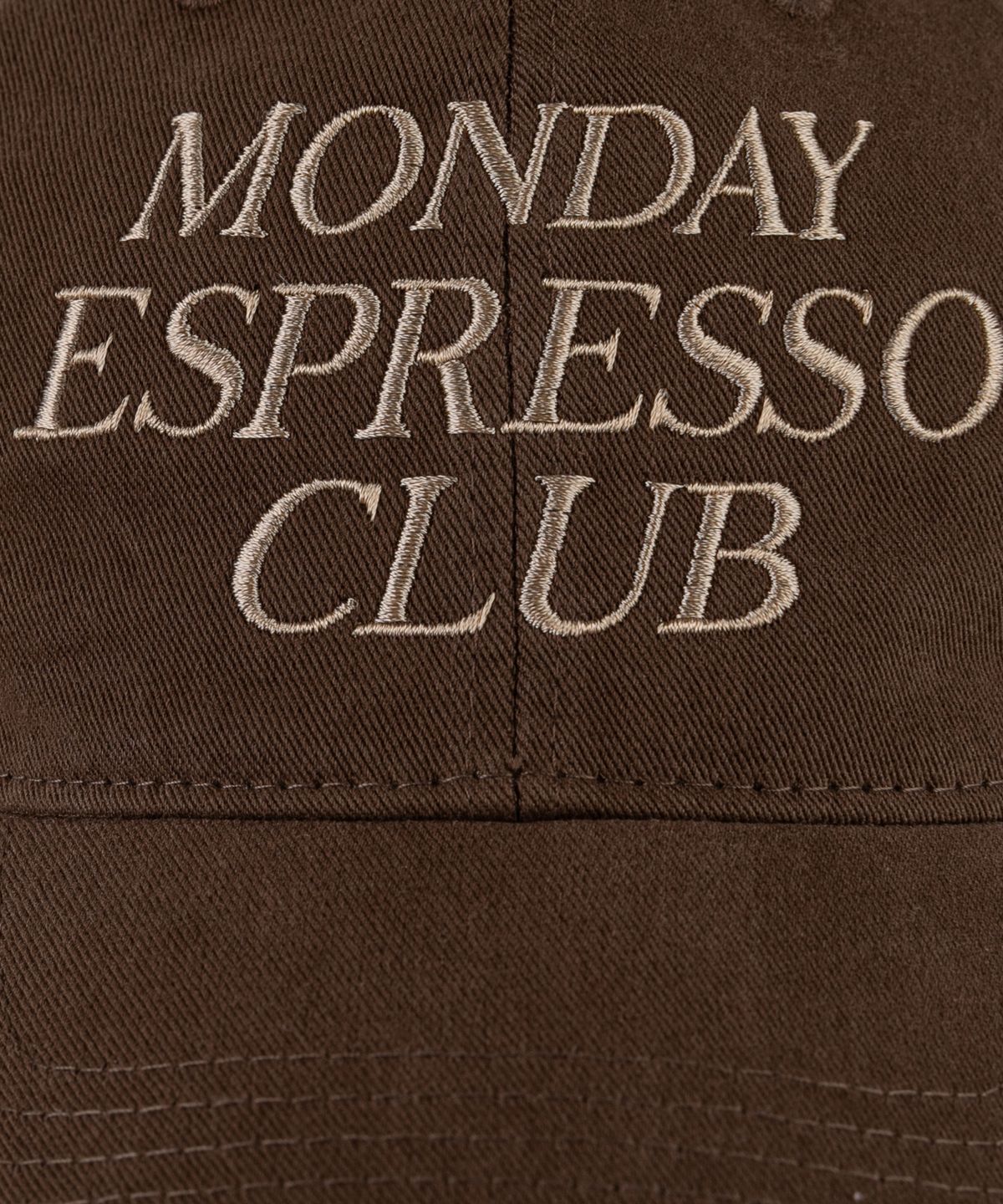 윅(WICK) MONDAY ESPRESSO CLUB 워싱 볼캡-브라운
