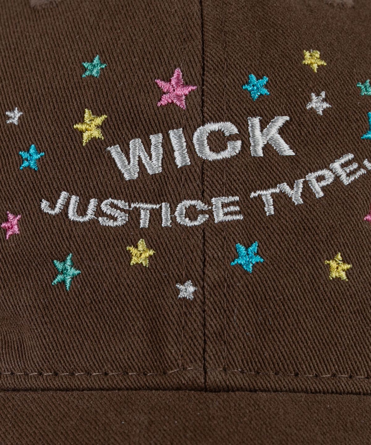윅(WICK) JUSTICE TYPE 워싱 볼캡-브라운