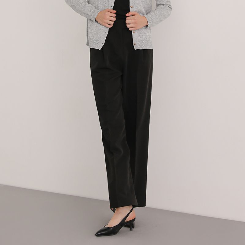 【MODERNIF】Part banding semi-wide slacks MUSINSA | MUSINSA STANDARD Semi Wide Hidden Banding Slacks