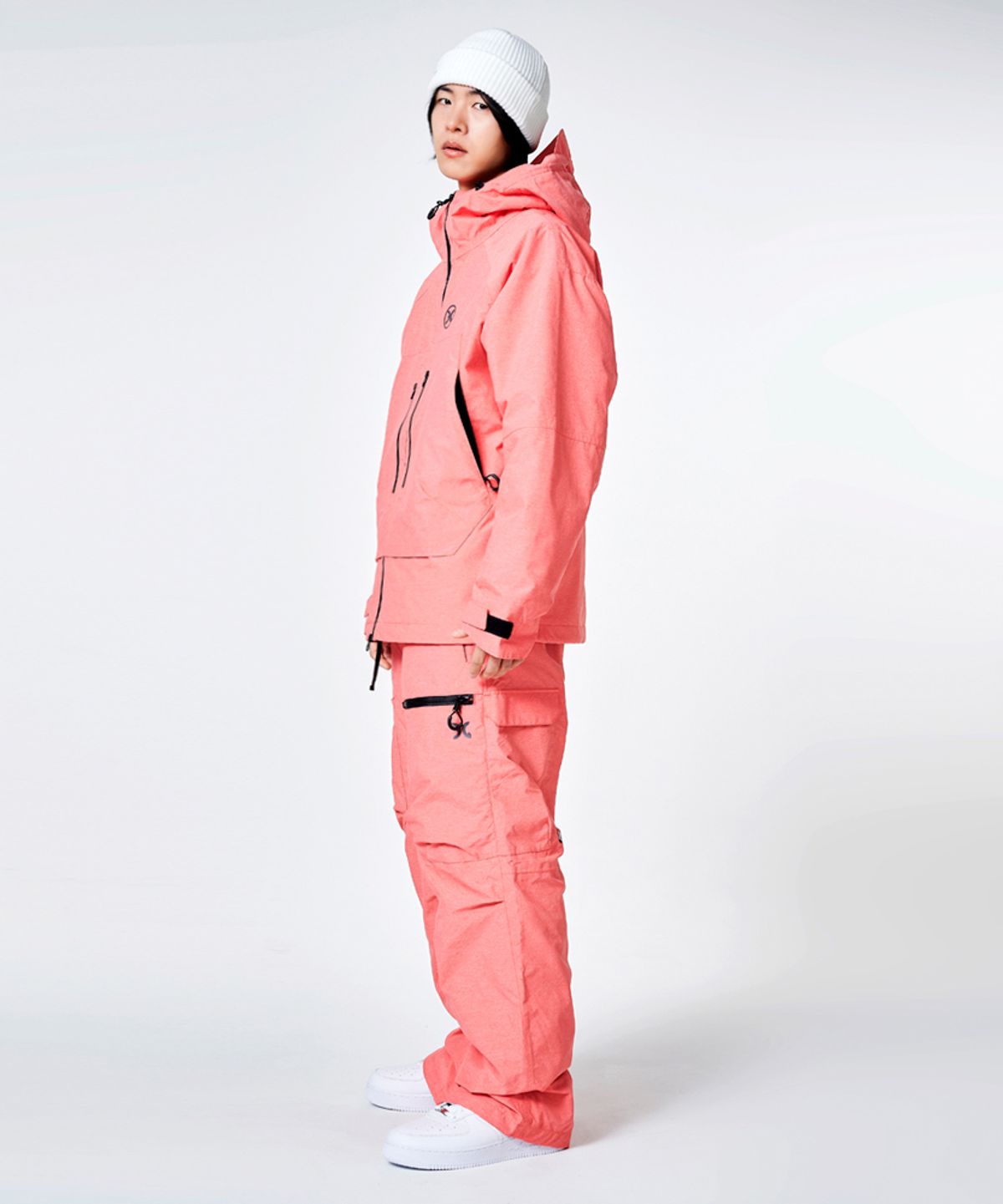 돌아우터웨어(DOLL OUTERWEAR) [DOLL X FOGUS]ELLA 스노우보드복 세트(자켓&팬츠) 라이트 레드 남녀공용