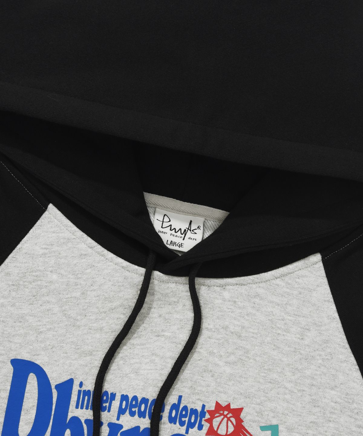 피지컬 디파트먼트(PHYSICAL DEPARTMENT) 베스킷볼 슛 래그런 후드 그레이/블랙
